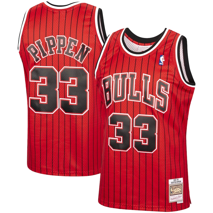 Men's Chicago Bulls Jerseys #33 Scottie Pippen 1995-96 Basketball Jerseys