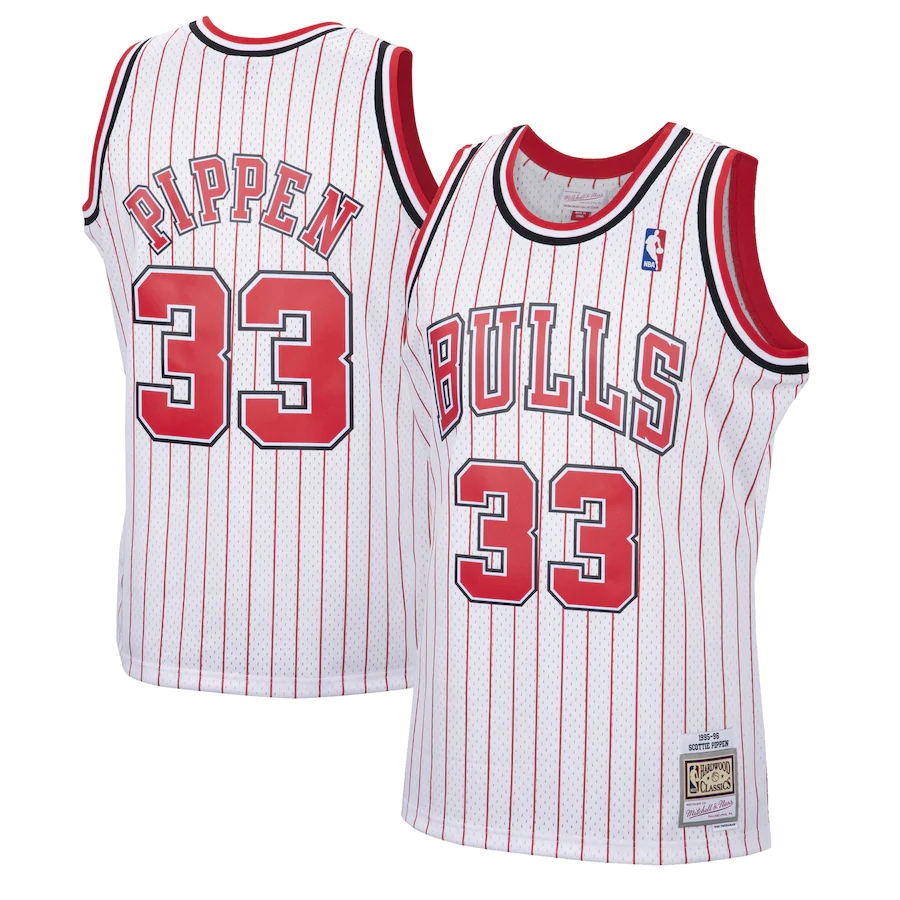 Men's Chicago Bulls Jerseys #33 Scottie Pippen 1995-96 Basketball Jerseys