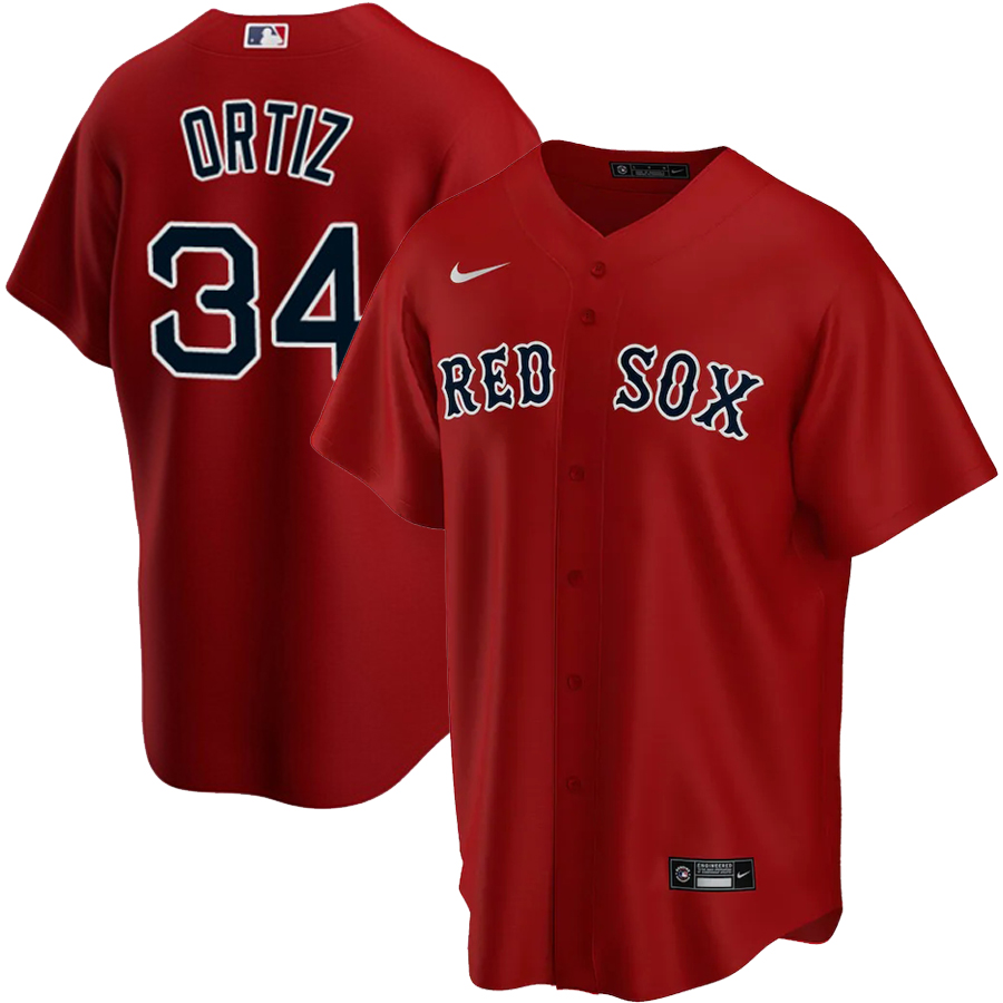Men's Boston Red Sox Jerseys #34 David Ortiz Baseball Jerseys