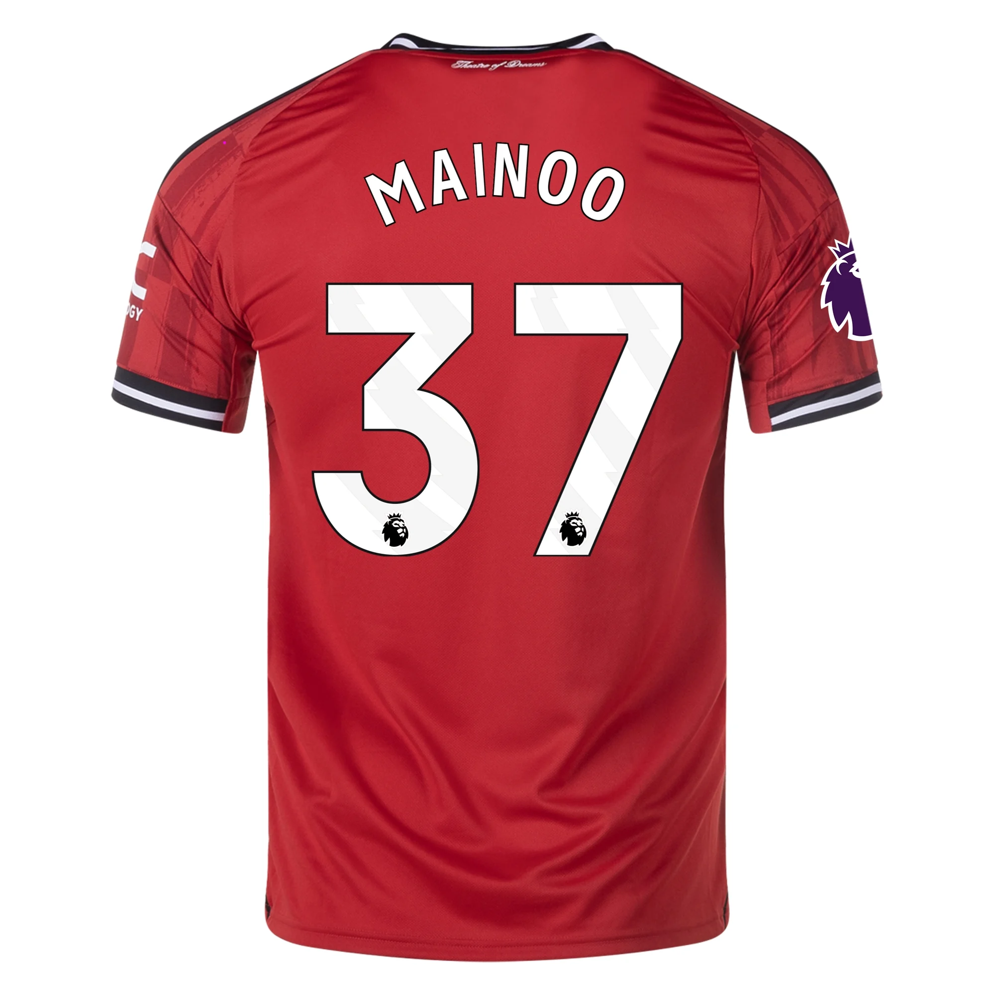 Mens 37 Kobbie Mainoo Manchester United 2025-26 Home Jersey Football Shirt