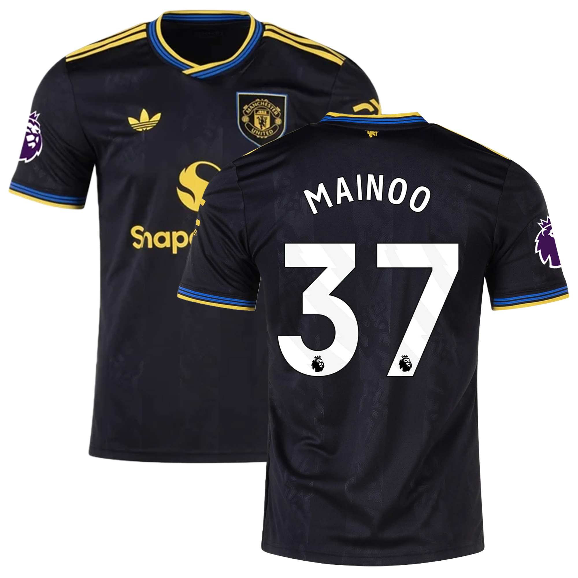Mens 37 Kobbie Mainoo Manchester United 2025-26 Third Jersey Football Shirt