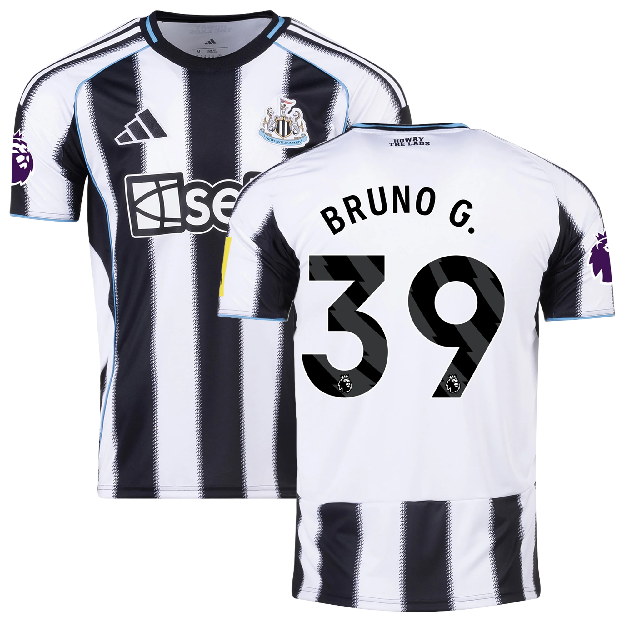 Mens 39 Bruno Guimarães Newcastle Home Jersey 2025-26 Football Shirt