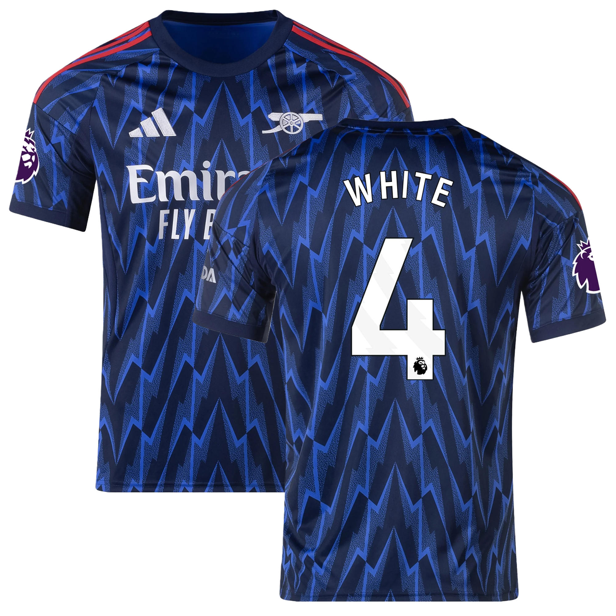 Mens 4 Ben White Arsenal 2025-26 Away Jersey Football Shirt