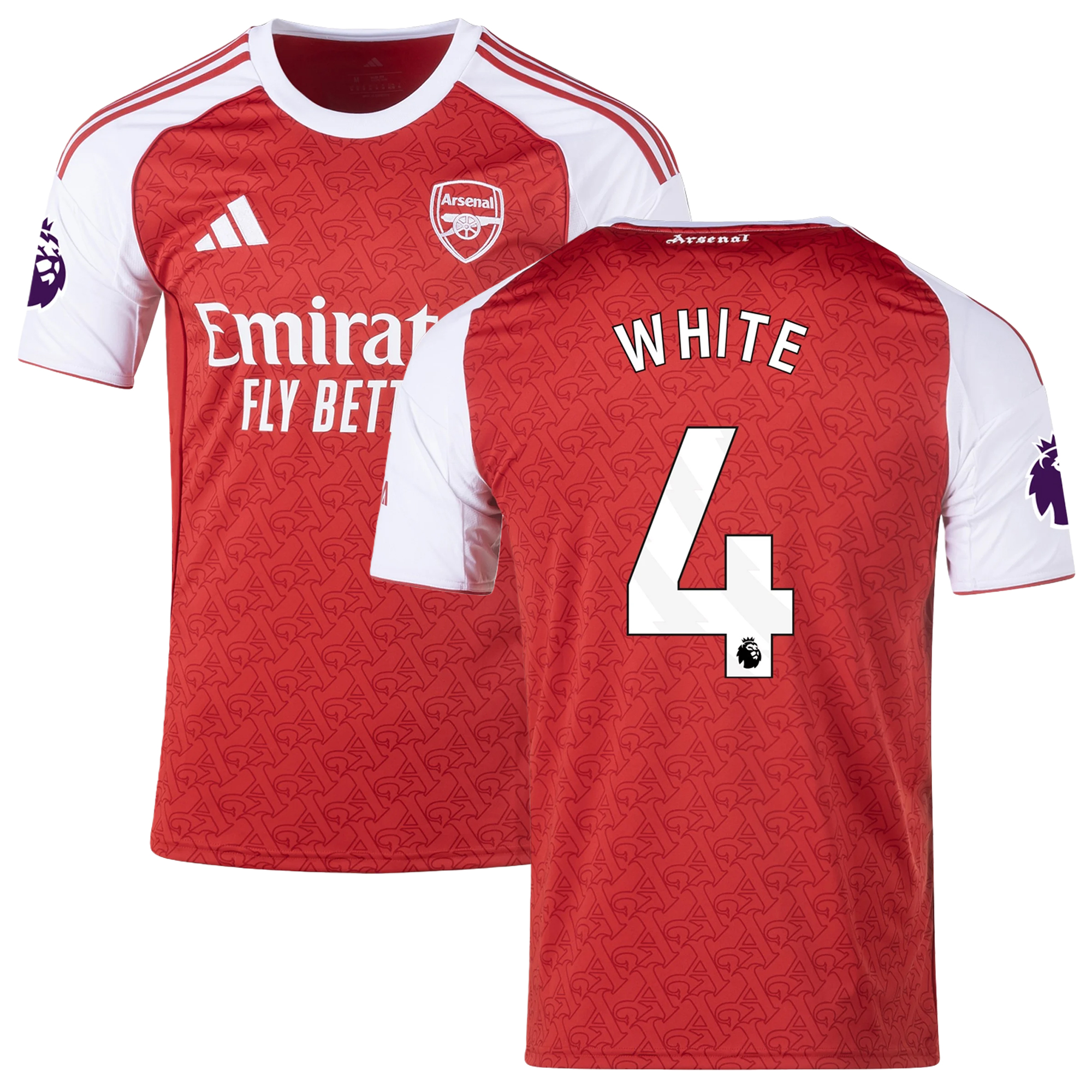 Mens 4 Ben White Arsenal 2025-26 Home Jersey Football Shirt