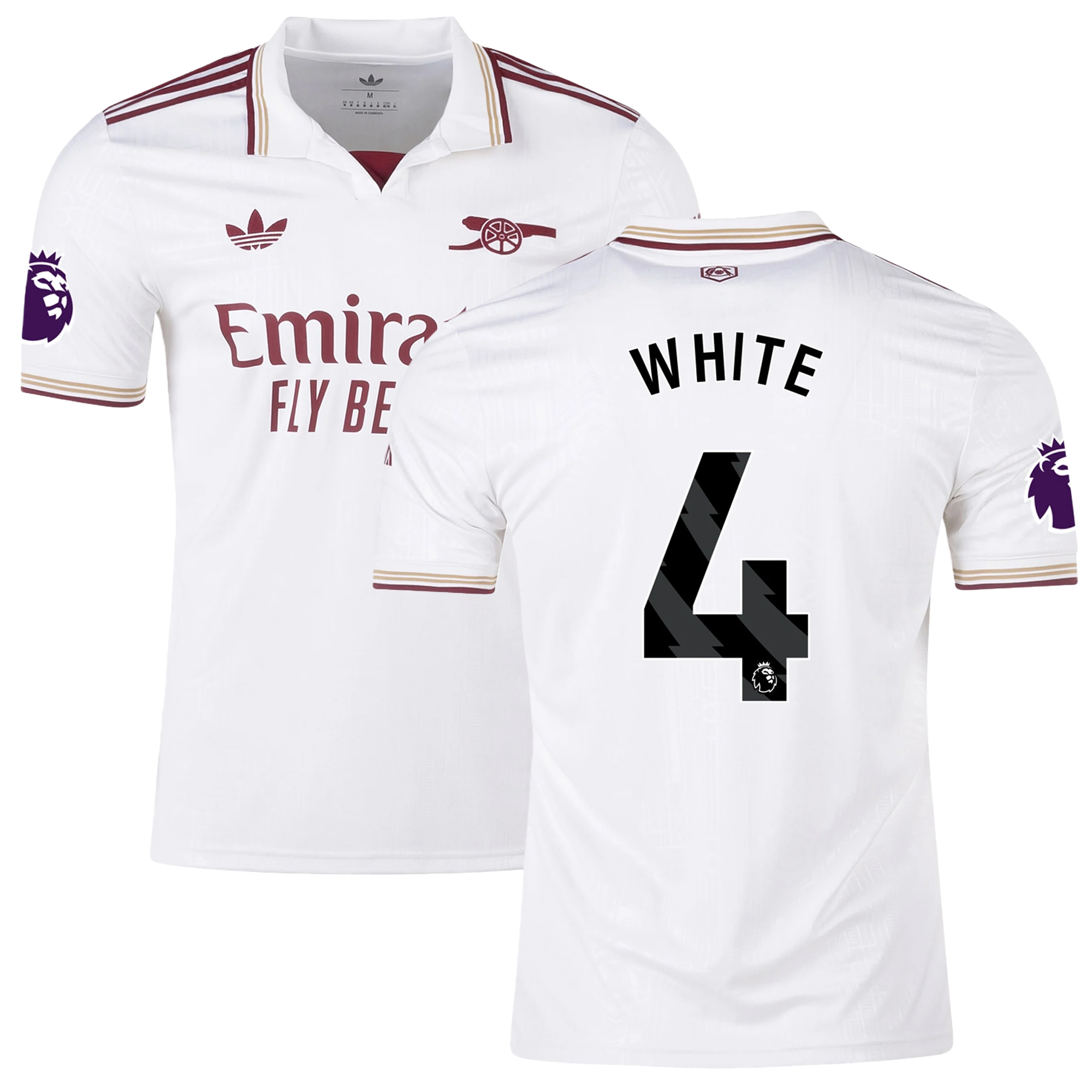 Mens 4 Ben White Arsenal 2025-26 Third Jersey Football Shirt