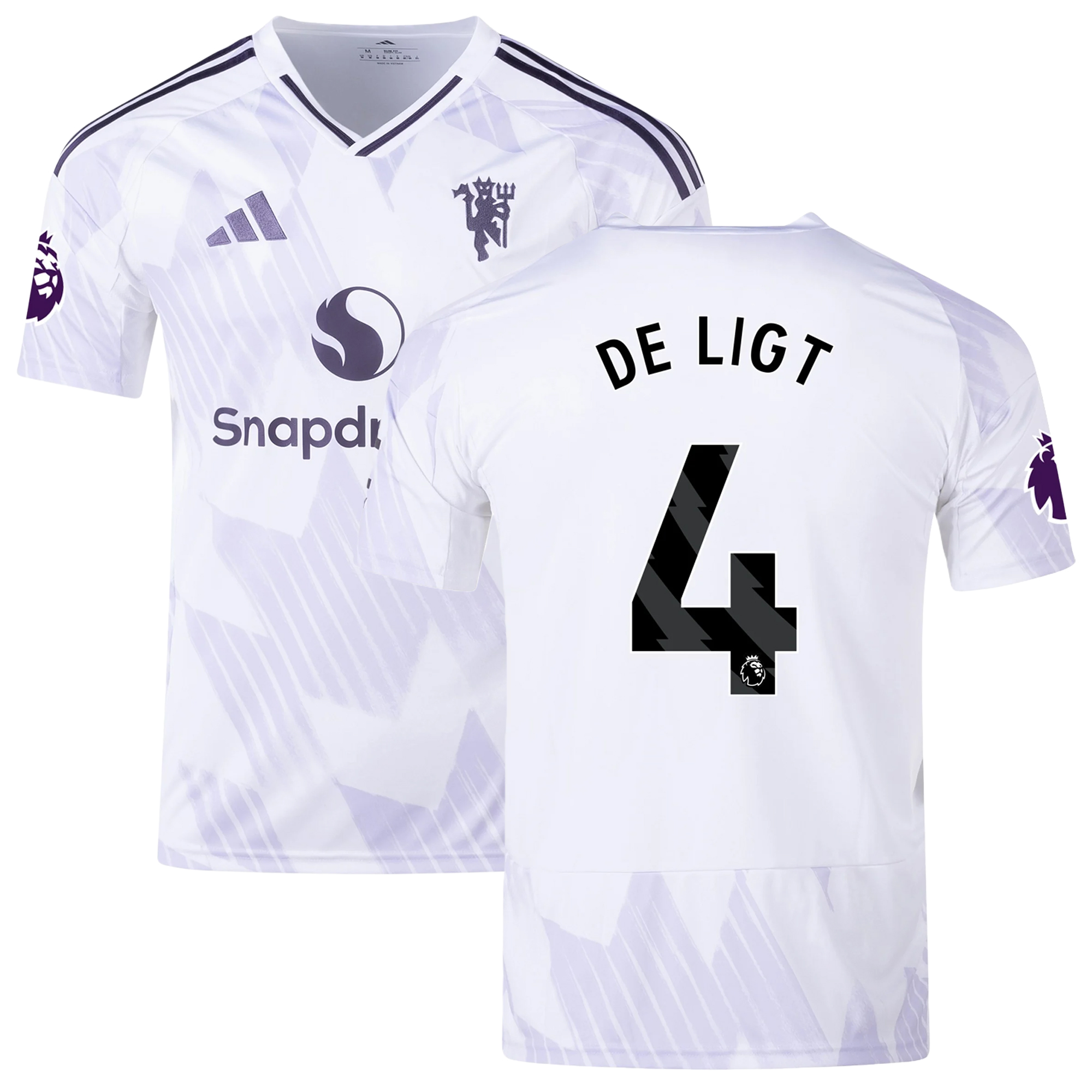 Mens 4 Matthijs de Ligt Manchester United 2025-26 Away Jersey Football Shirt