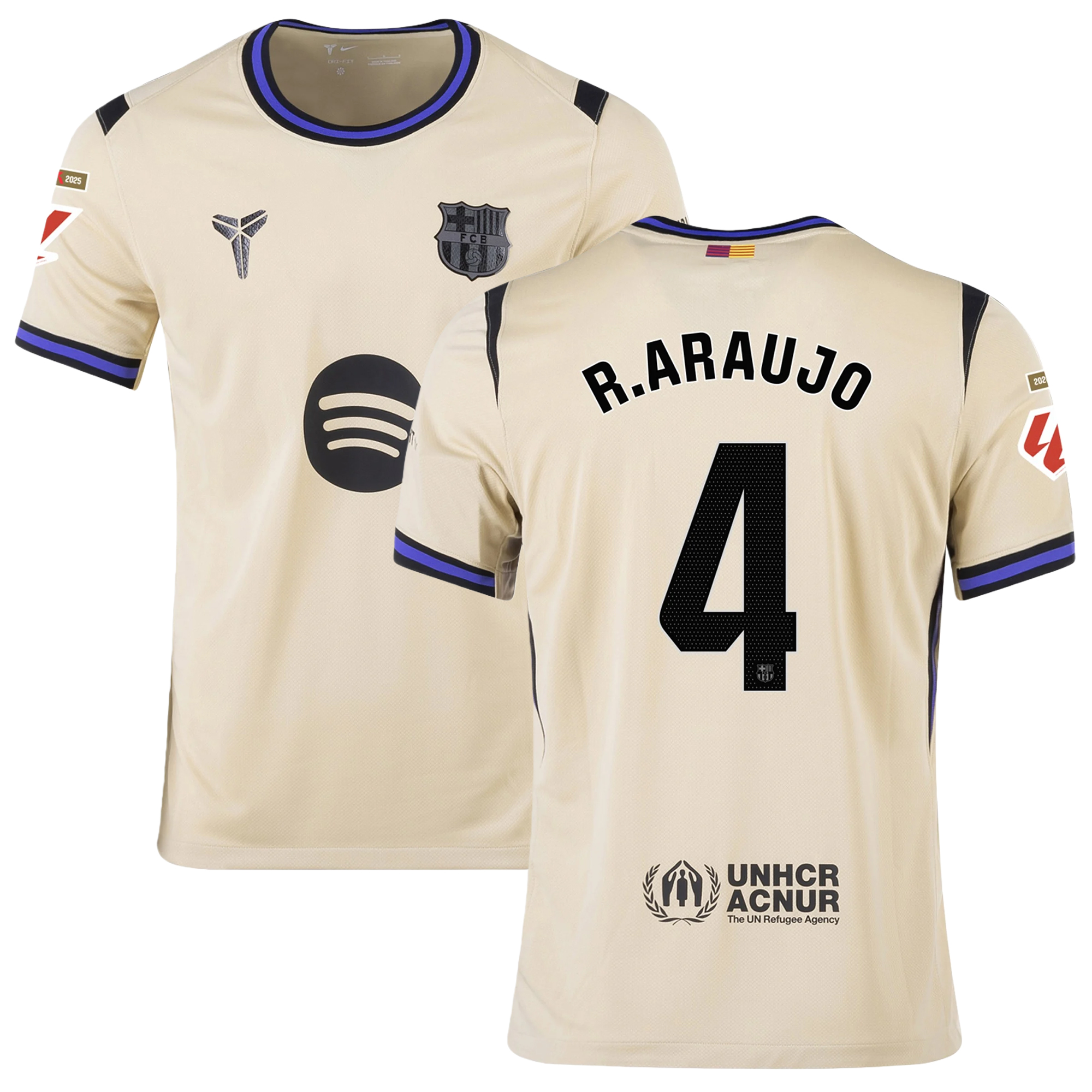 Mens 4 Ronald Araújo Barcelona 2025-26 Away Jersey Football Shirt
