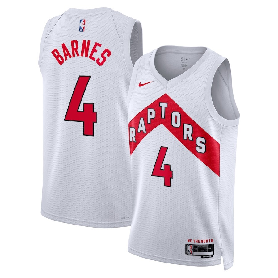 Men's Toronto Raptors Jerseys #4 Scottie Barnes Basketball Jerseys