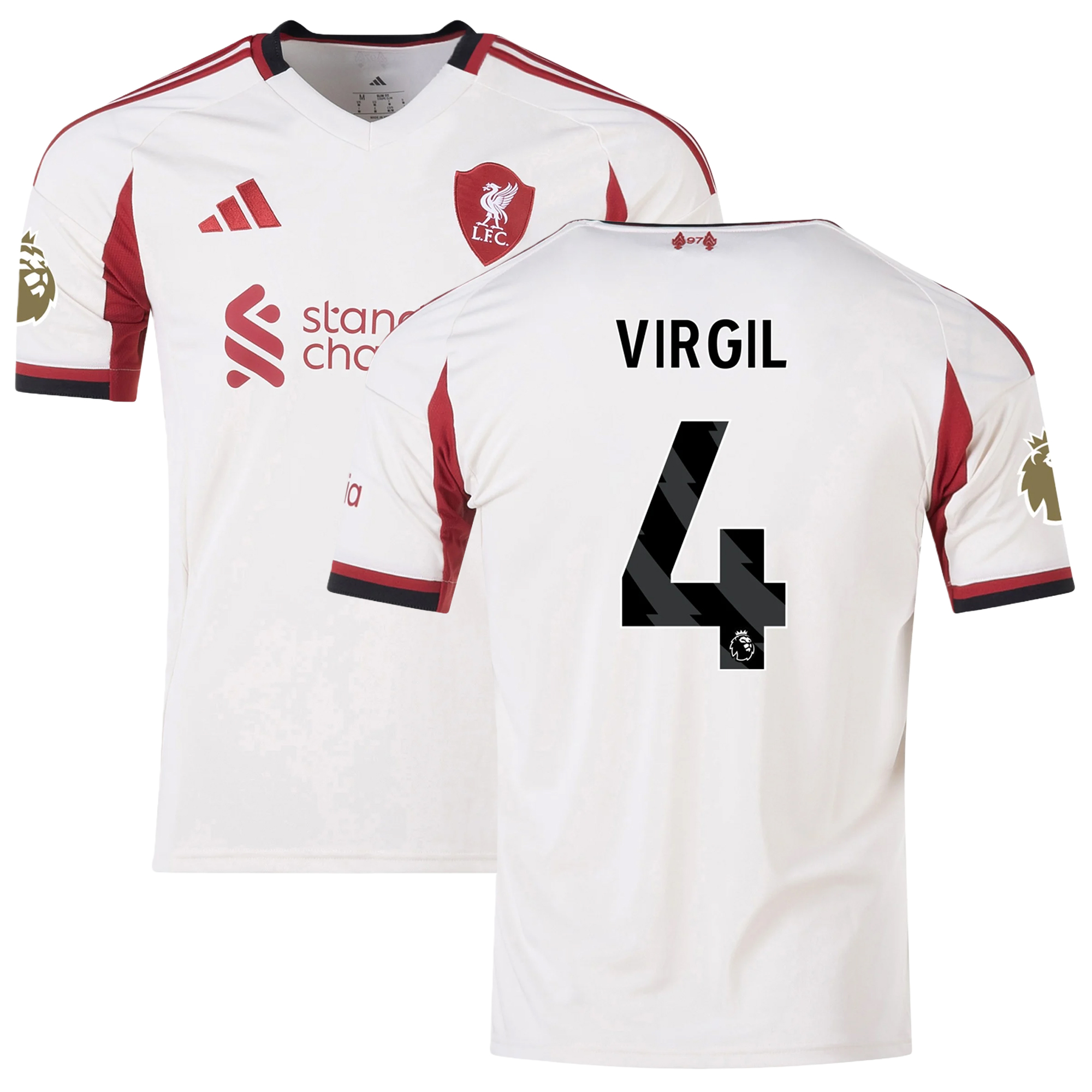 Mens 4 Virgil van Dijk Liverpool 2025-26 Away Jersey Football Shirt