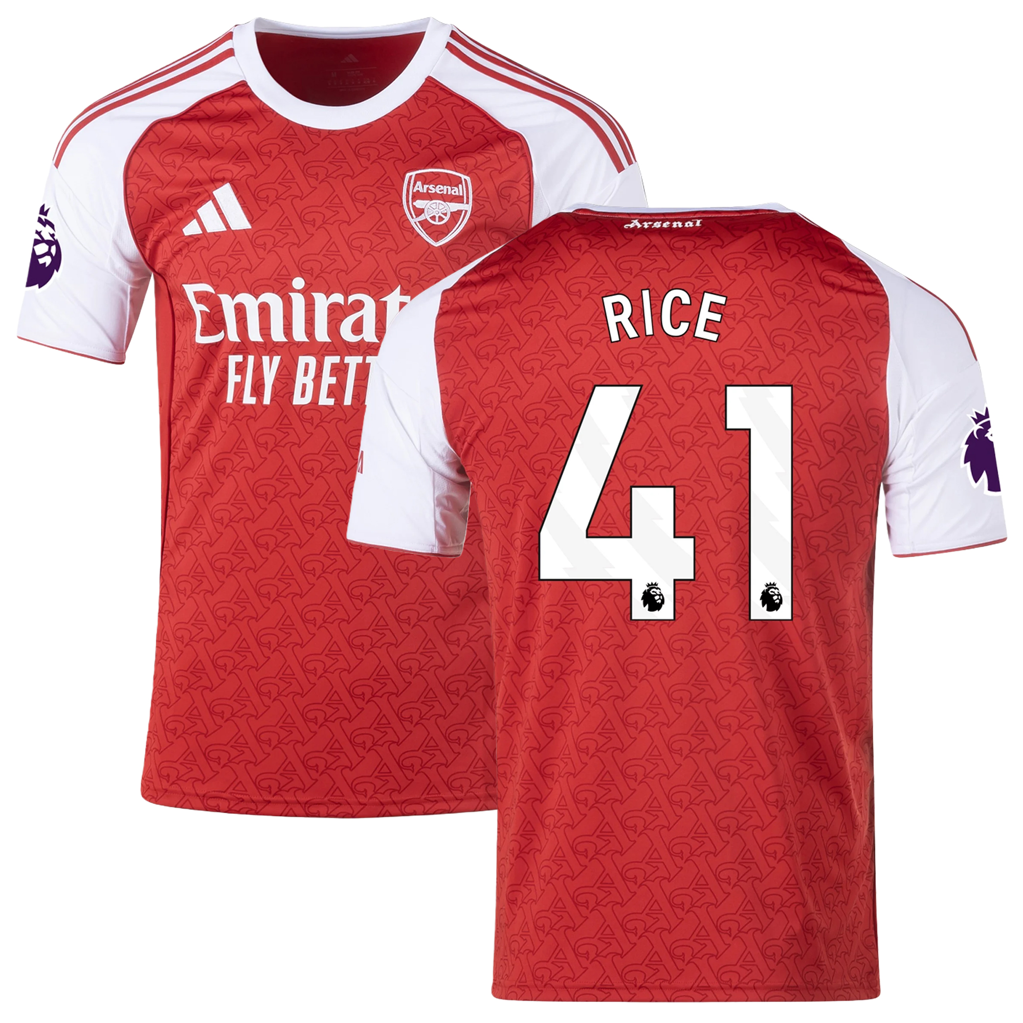 Mens 41 Declan Rice Arsenal 2025-26 Home Jersey Football Shirt