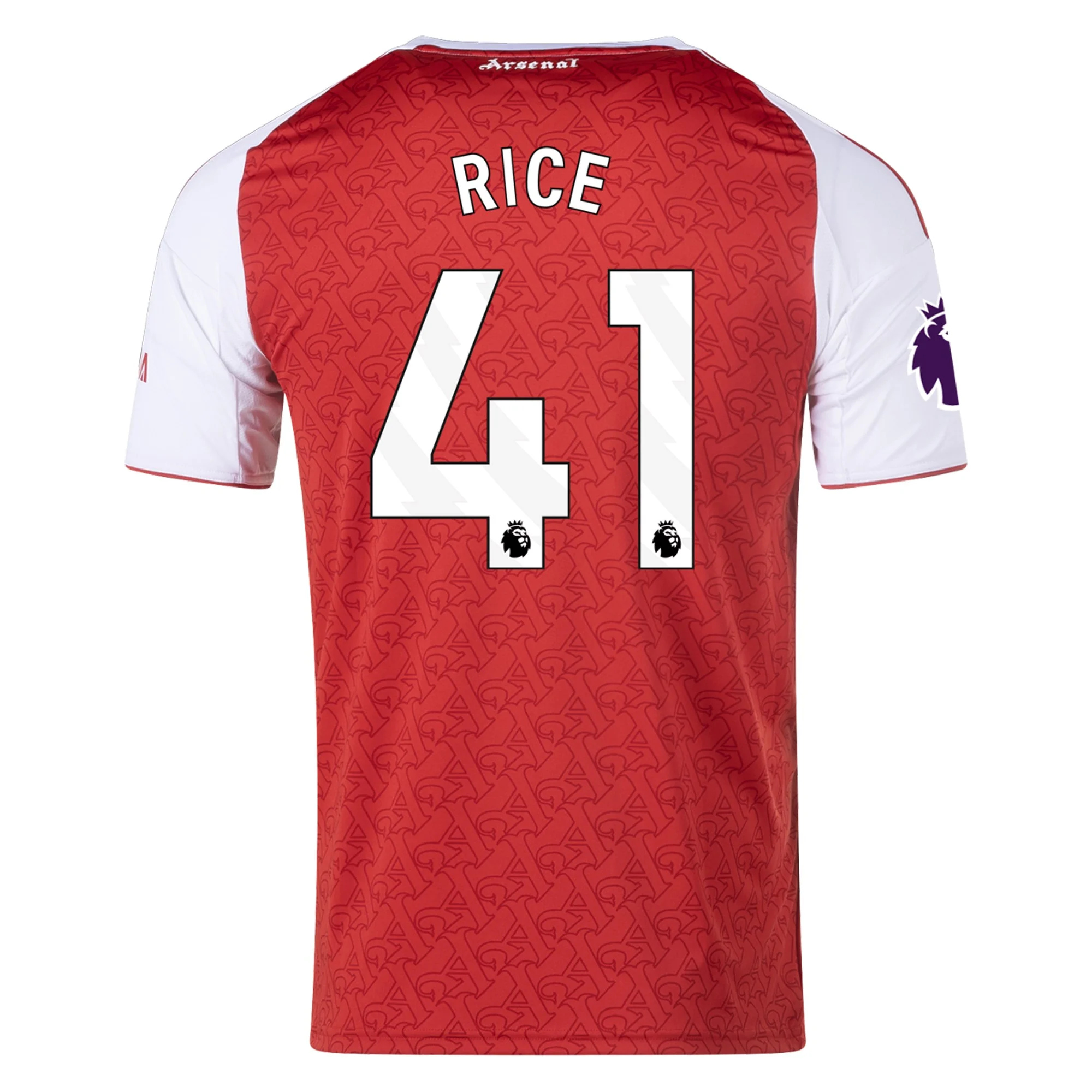 Mens 41 Declan Rice Arsenal 2025-26 Home Jersey Football Shirt