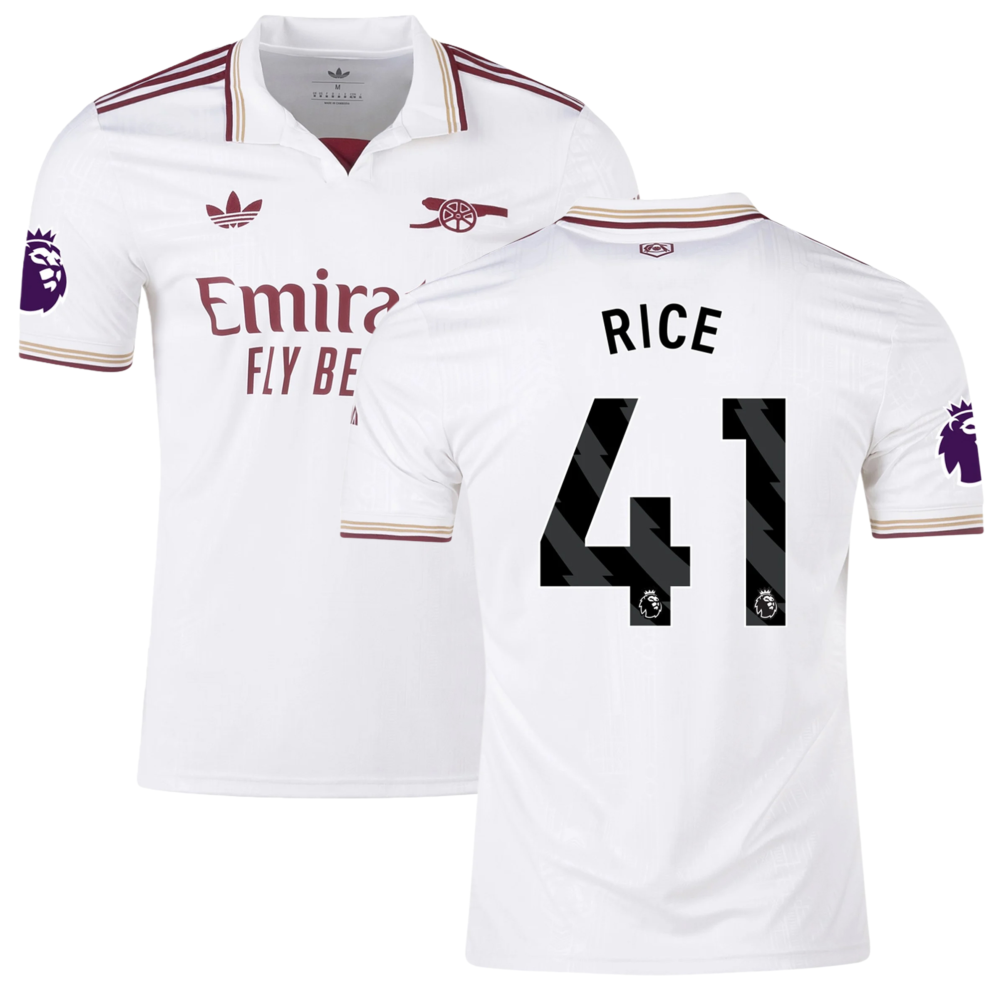 Mens 41 Declan Rice Arsenal 2025-26 Third Jersey Football Shirt