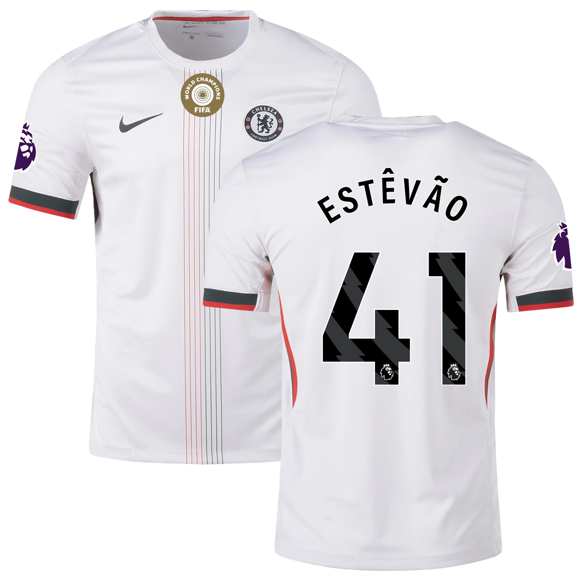Mens 41 Estêvão Chelsea Away Jersey 2025-26 Football Shirt