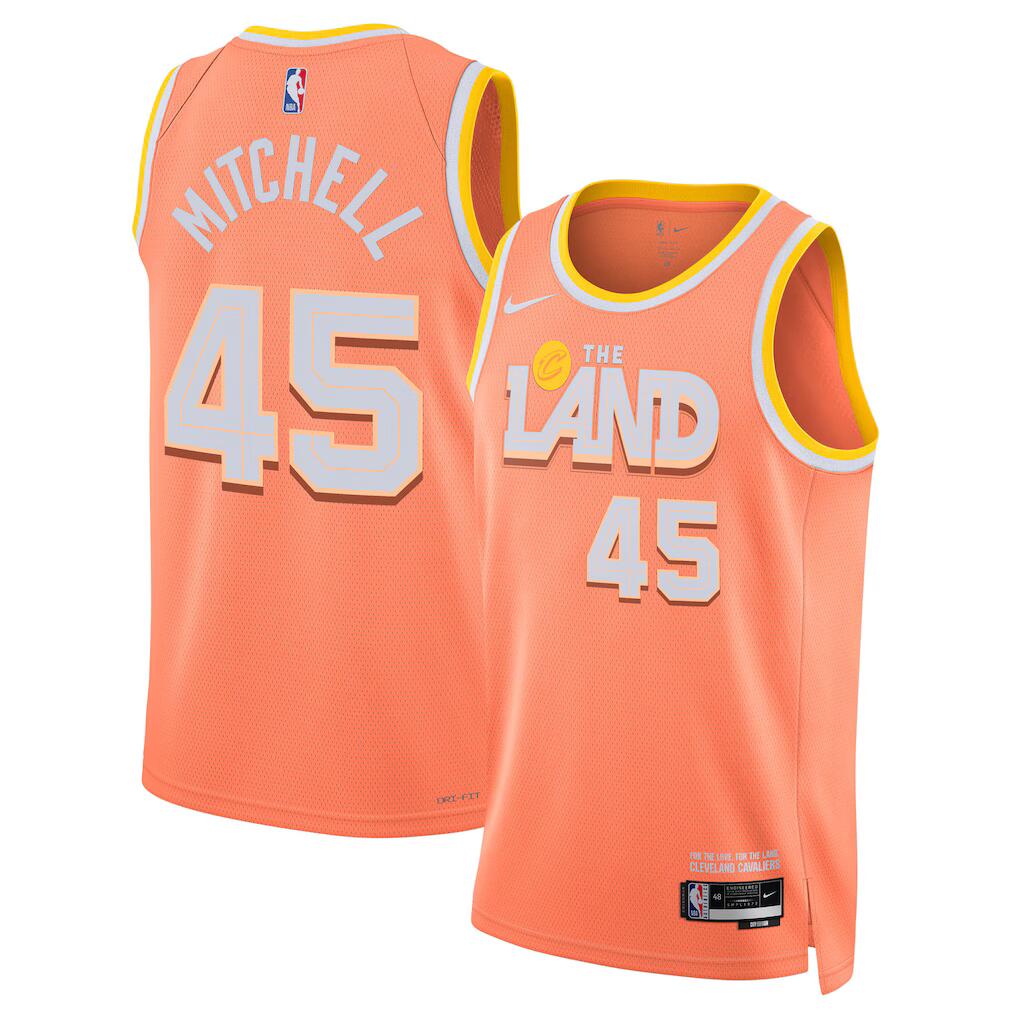 Men's Cleveland Cavaliers Jerseys #45 Donovan Mitchell 25-26 City Edition Basketball Jerseys