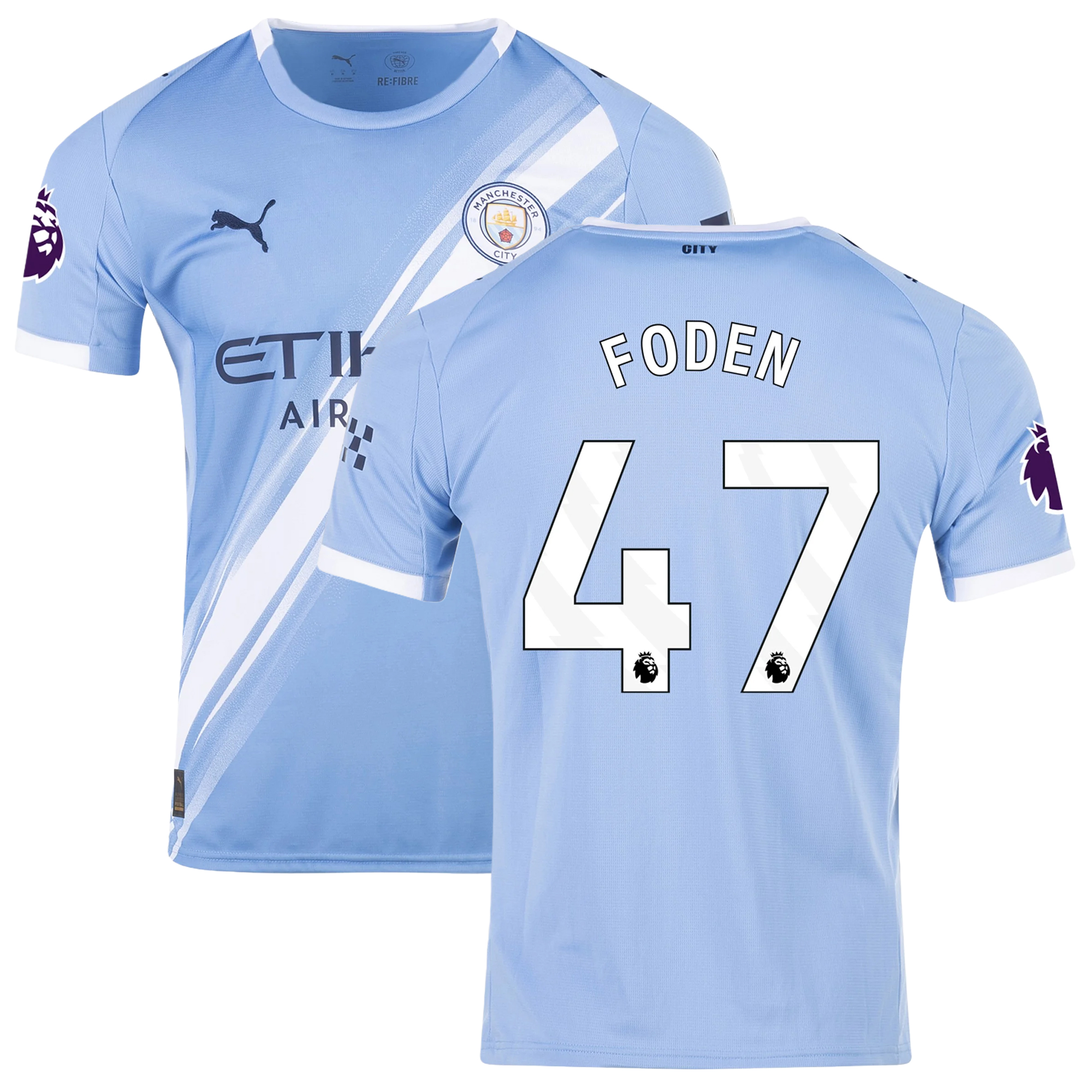 Mens 47 Phil Foden Manchester City Home Jersey 2025-26 Football Shirt