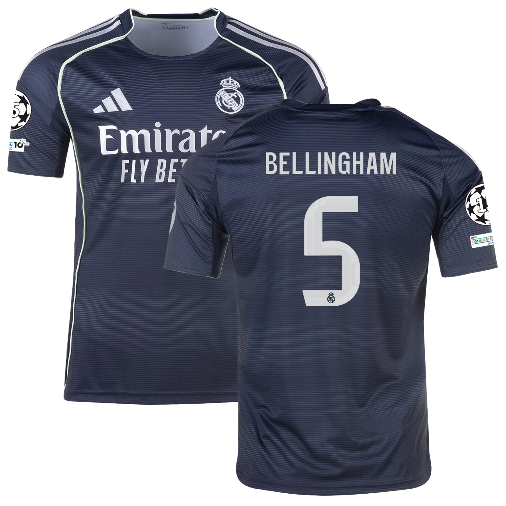 Mens 5 Jude Bellingham Real Madrid 2025-26 Away Jersey Football Shirt