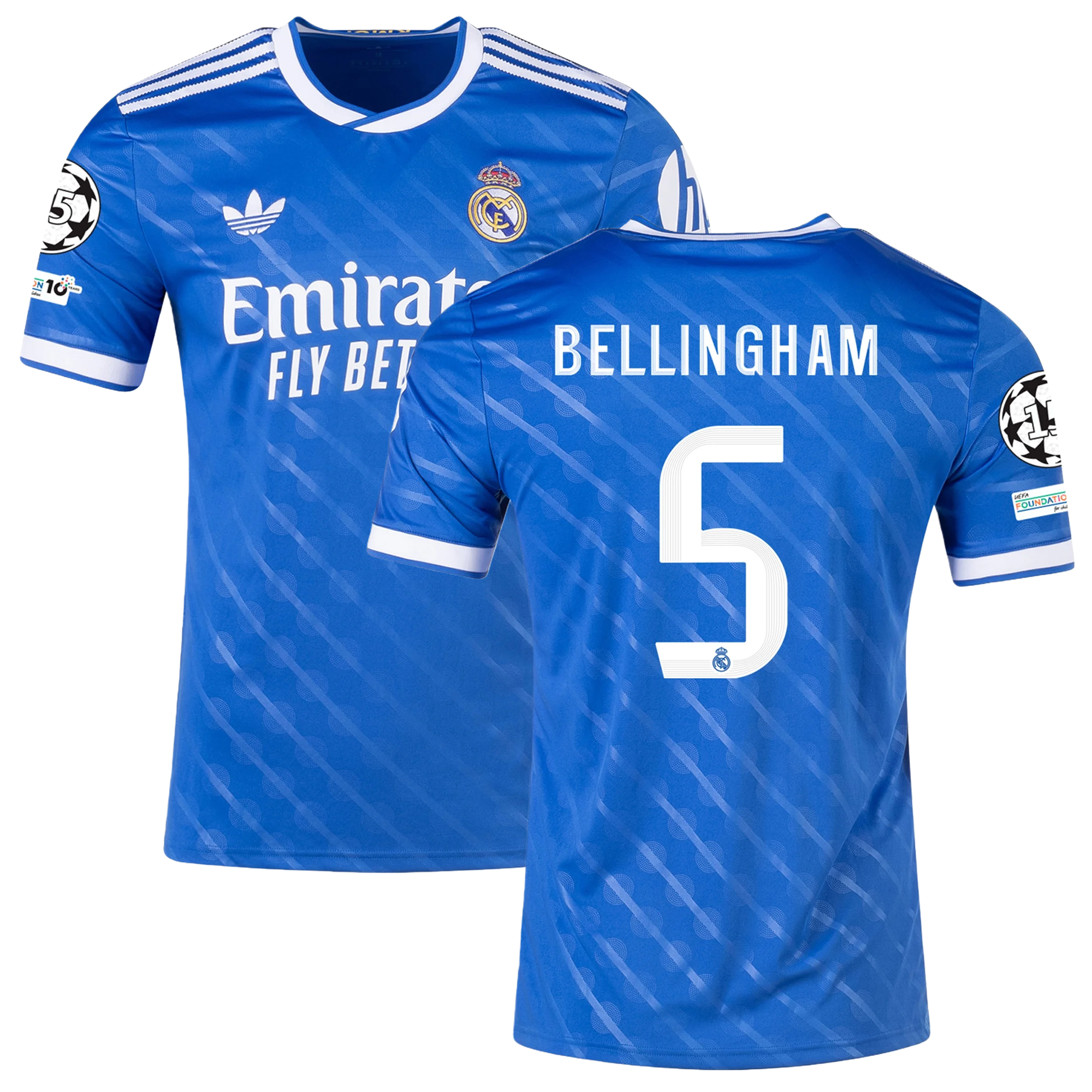 Mens 5 Jude Bellingham Real Madrid 2025-26 Third Jersey Football Shirt