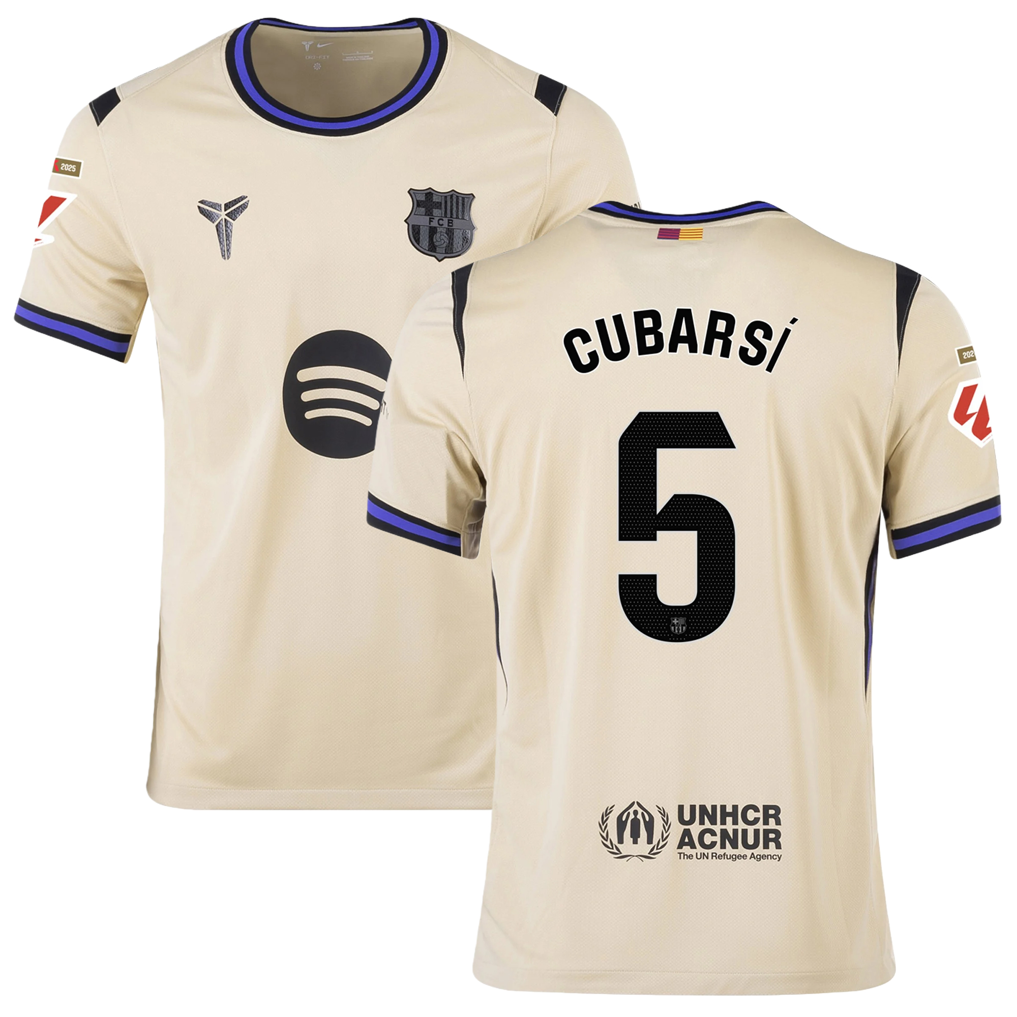 Mens 5 Pau Cubarsí Barcelona 2025-26 Away Jersey Football Shirt