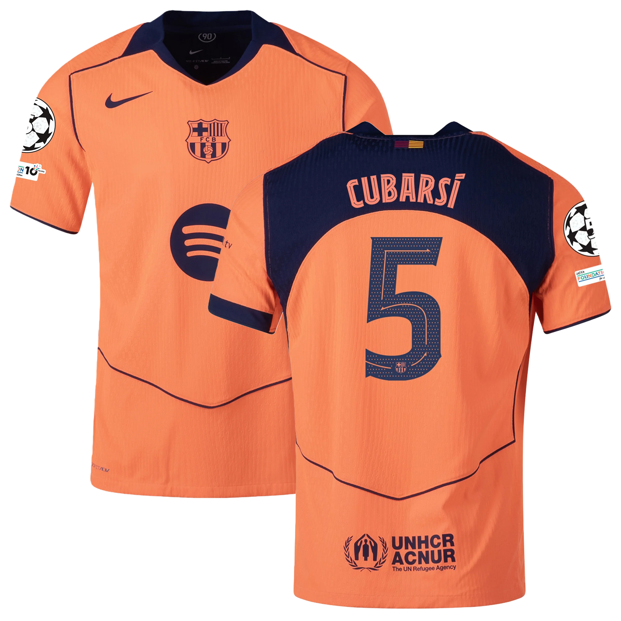 Mens 5 Pau Cubarsí Barcelona 2025-26 Third Jersey Football Shirt