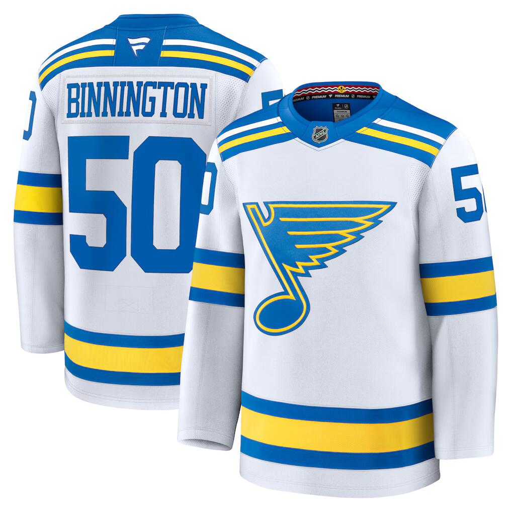 Men's St. Louis Blues Jerseys #50 Jordan Binnington Hockey Jerseys