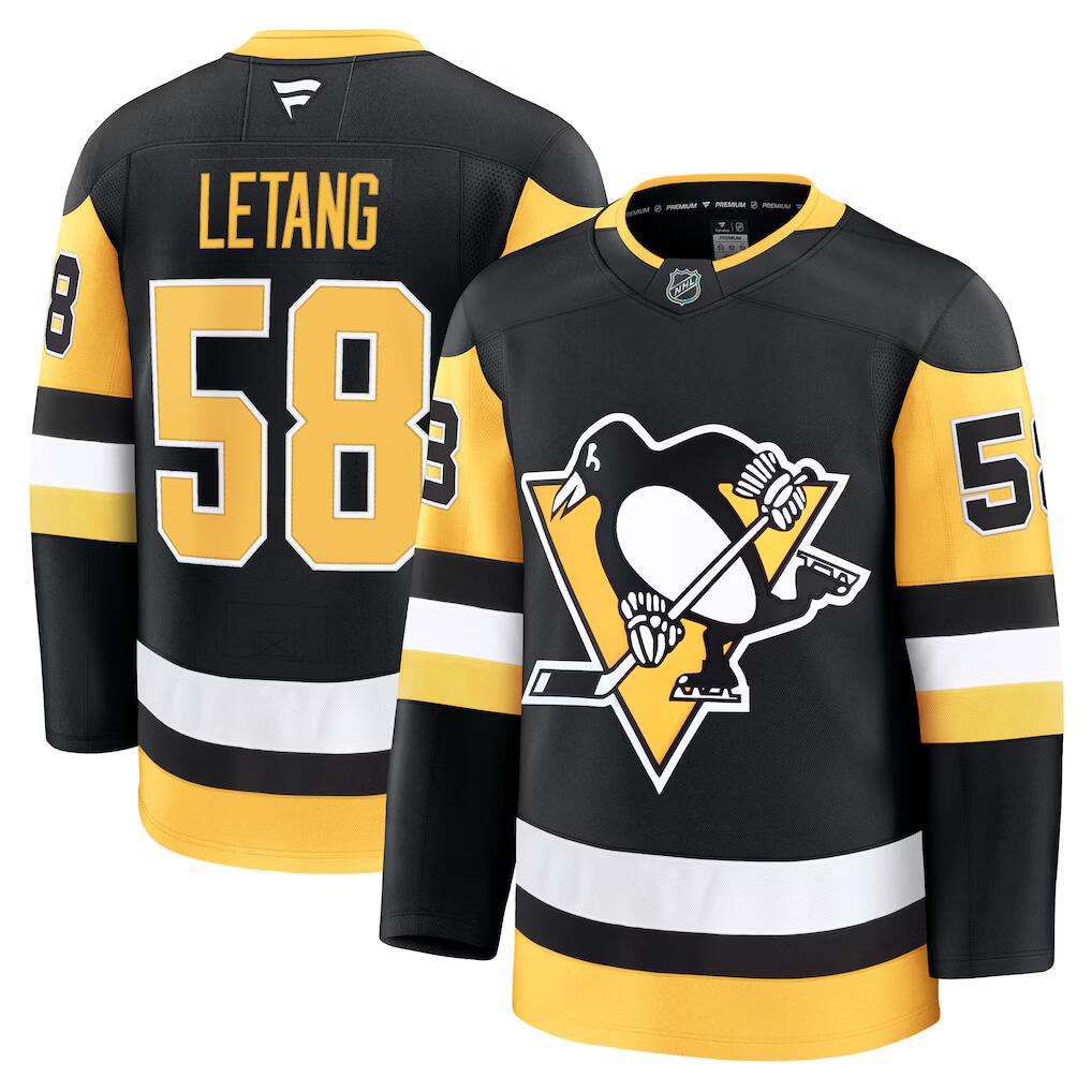 Men's Pittsburgh Penguins Jerseys #58 Kris Letang Hockey Jerseys