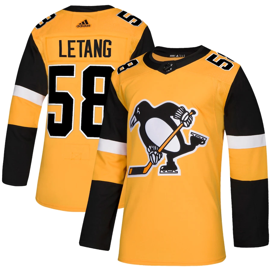 Men's Pittsburgh Penguins Jerseys #58 Kris Letang Hockey Jerseys