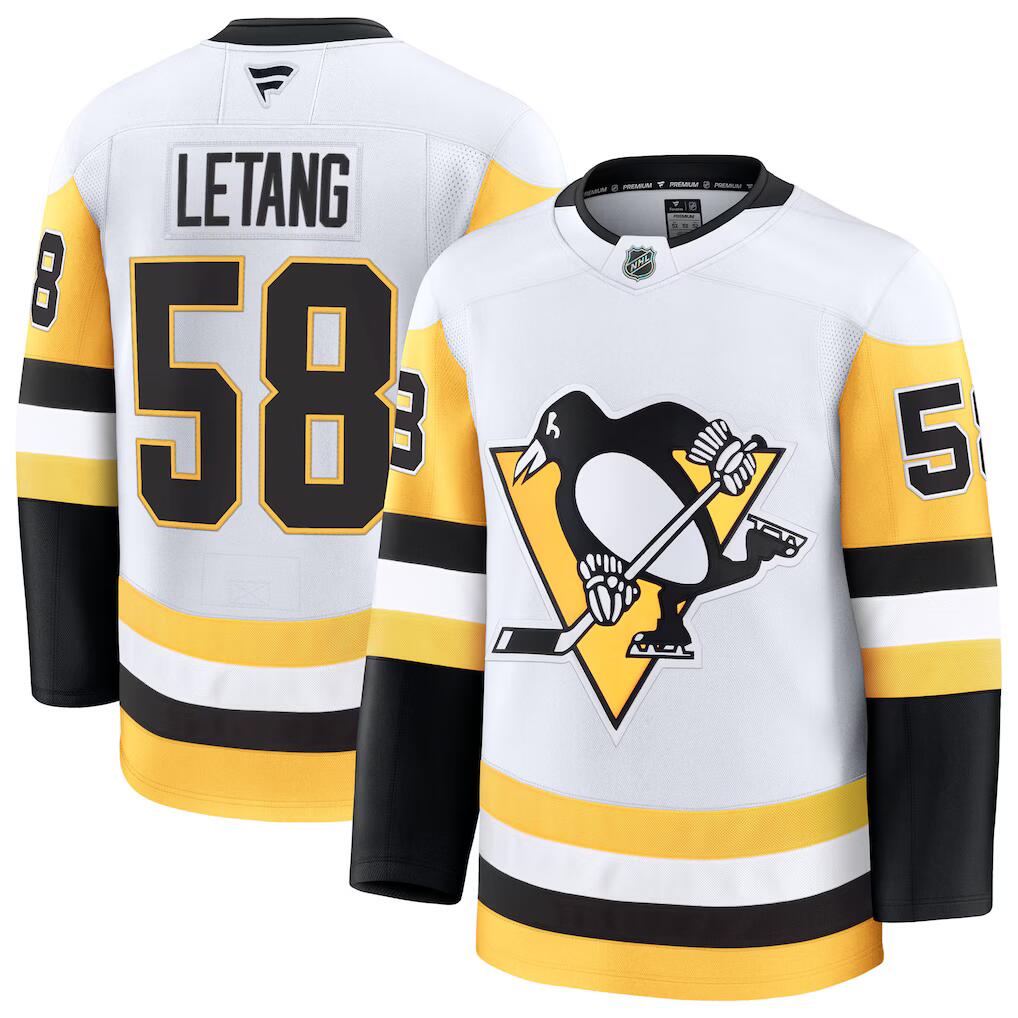Men's Pittsburgh Penguins Jerseys #58 Kris Letang Hockey Jerseys