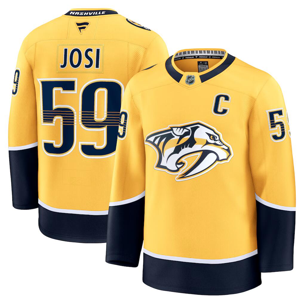 Men's Nashville Predators Jerseys #59 Roman Josi Hockey Jerseys
