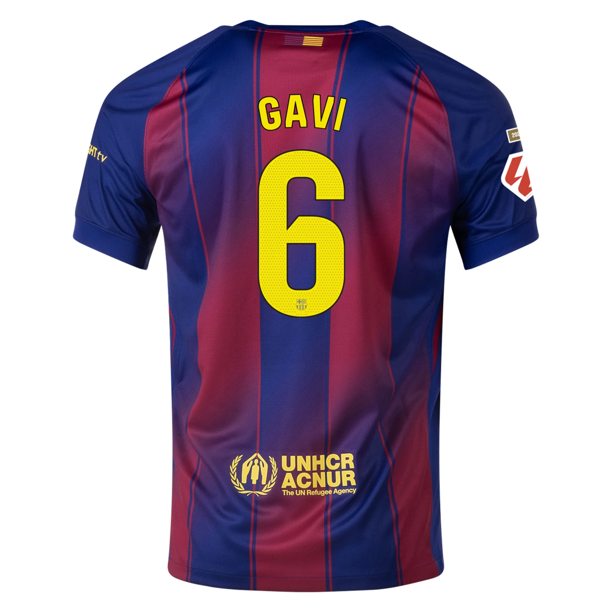 Mens 6 Gavi Barcelona 2025-26 Home Jersey Football Shirt