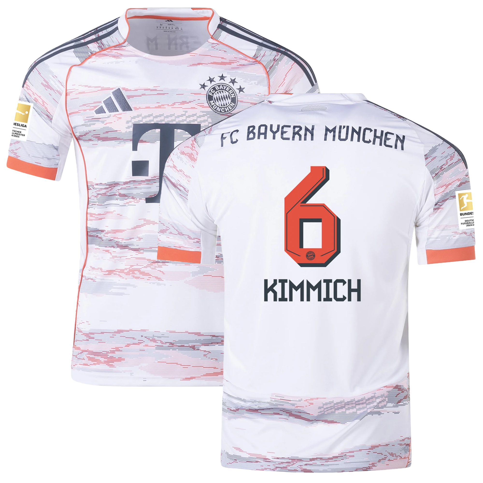 Mens 6 Joshua Kimmich Bayern Munich 2025-26 Away Jersey Football Shirt