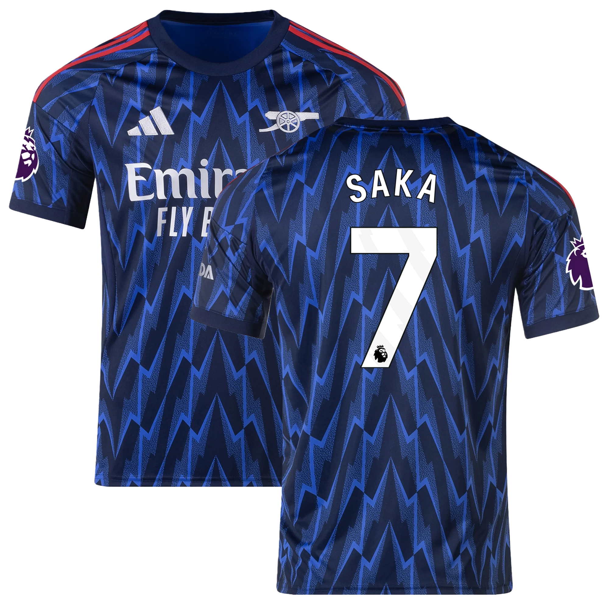 Mens 7 Bukayo Saka Arsenal 2025-26 Away Jersey Football Shirt