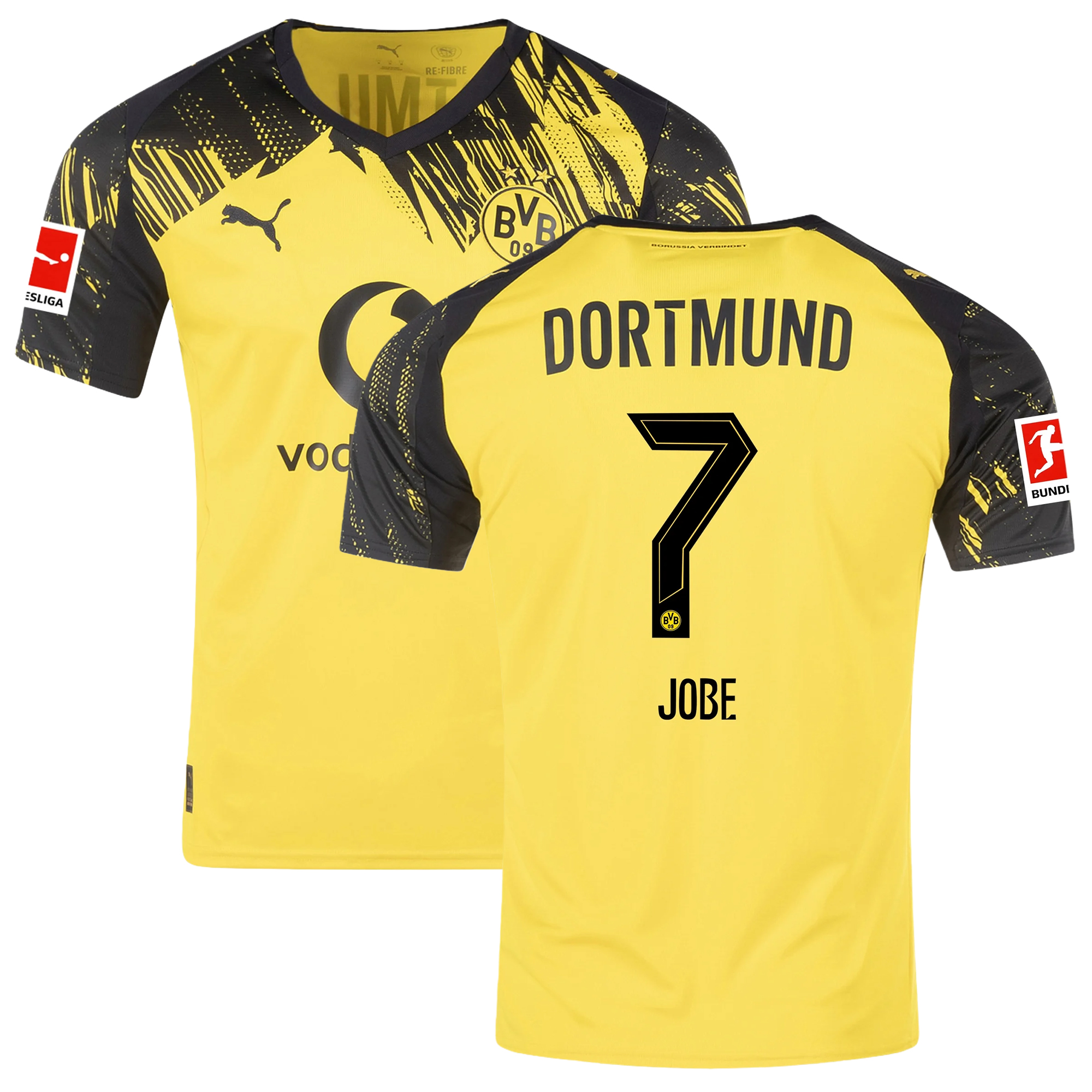 Mens 7 Jobe Bellingham Borussia Dortmund 2025-26 Home Jersey Football Shirt