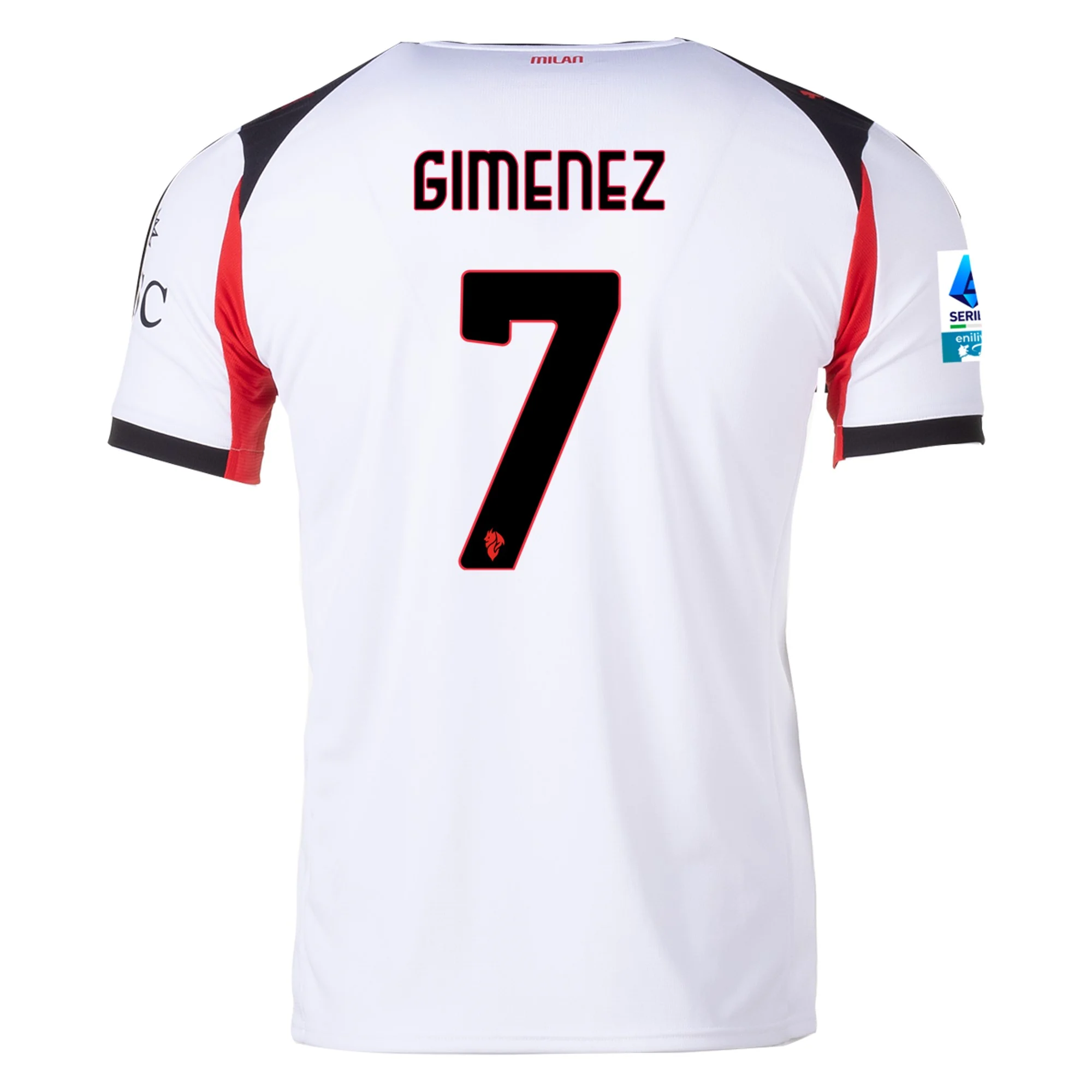 Mens 7 Santiago Giménez AC Milan 2025-26 Away Jersey Football Shirt