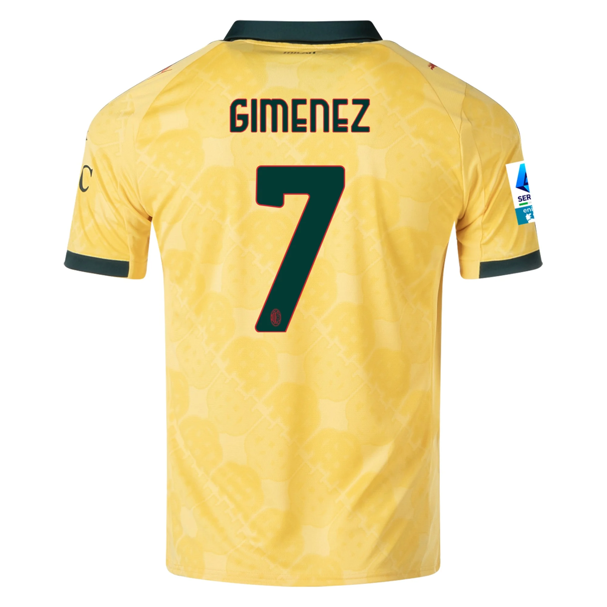 Mens 7 Santiago Giménez AC Milan 2025-26 Third Jersey Football Shirt
