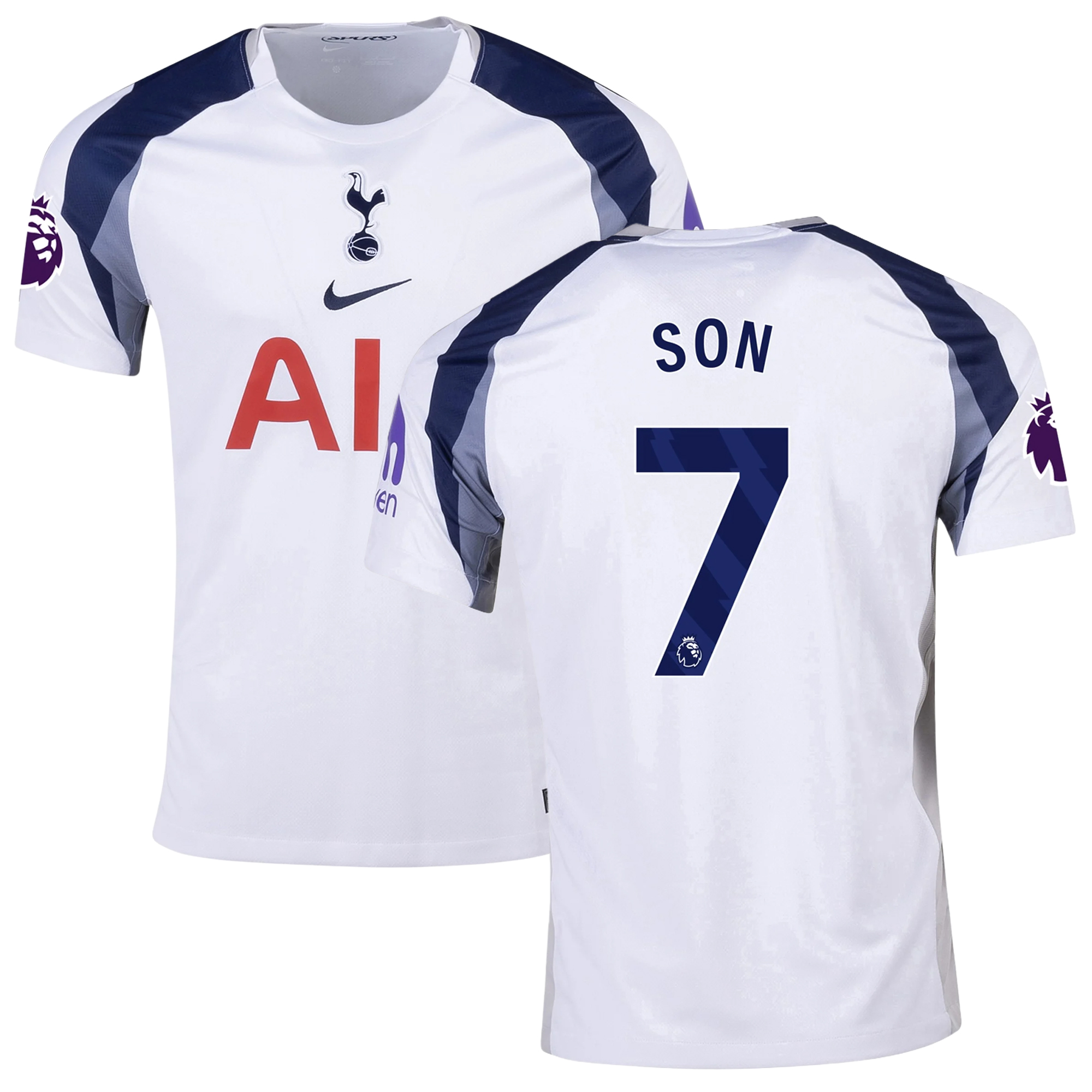 Mens 7 Son Heung-min Tottenham 2025-26 Home Jersey Football Shirt