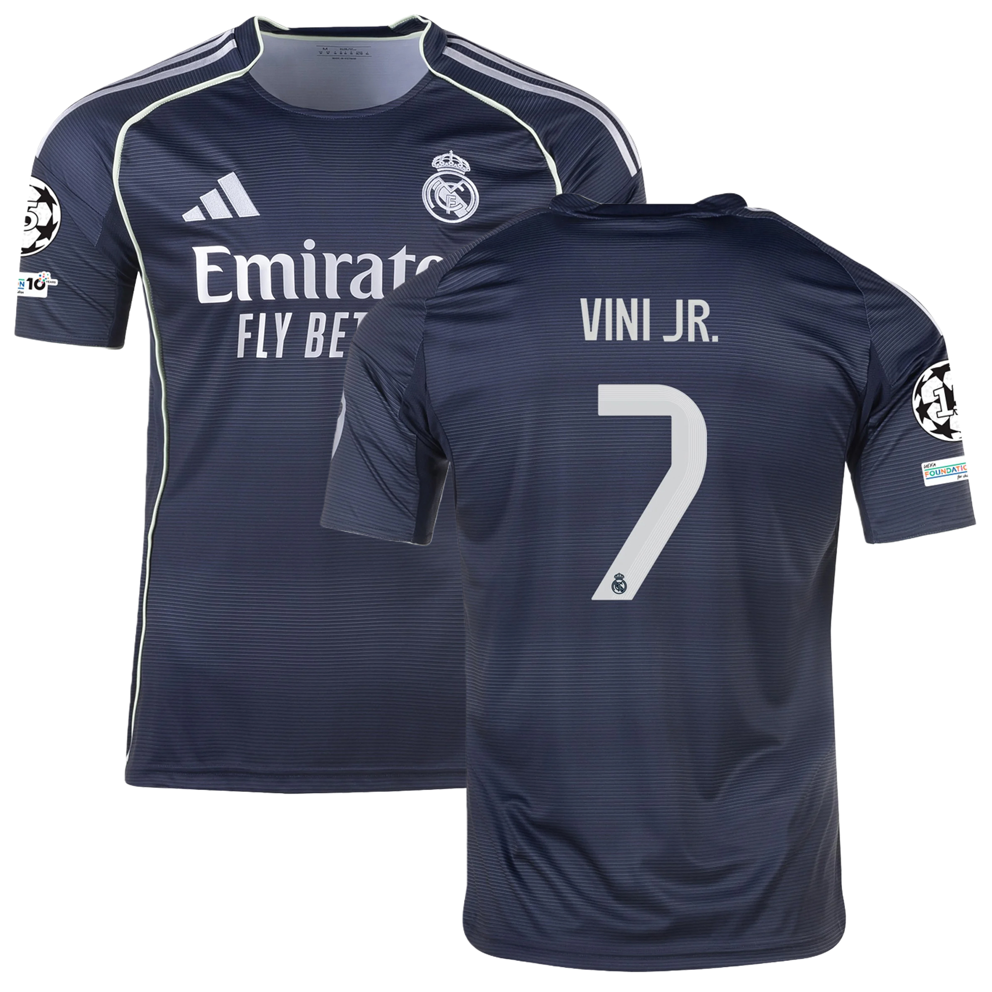 Mens 7 Vinicius Jr. Real Madrid 2025-26 Away Jersey Football Shirt
