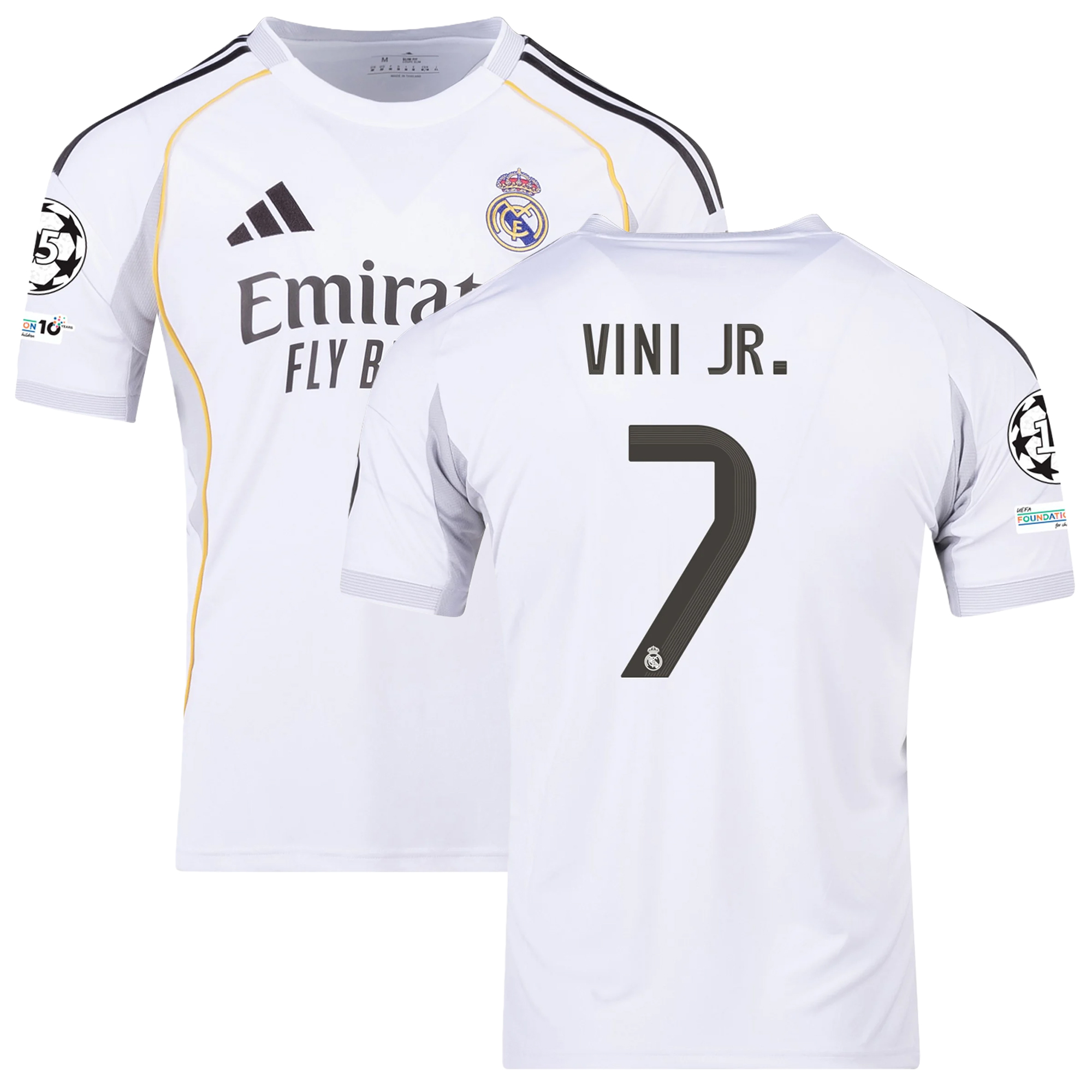 Mens 7 Vinicius Jr. Real Madrid 2025-26 Home Jersey Football Shirt