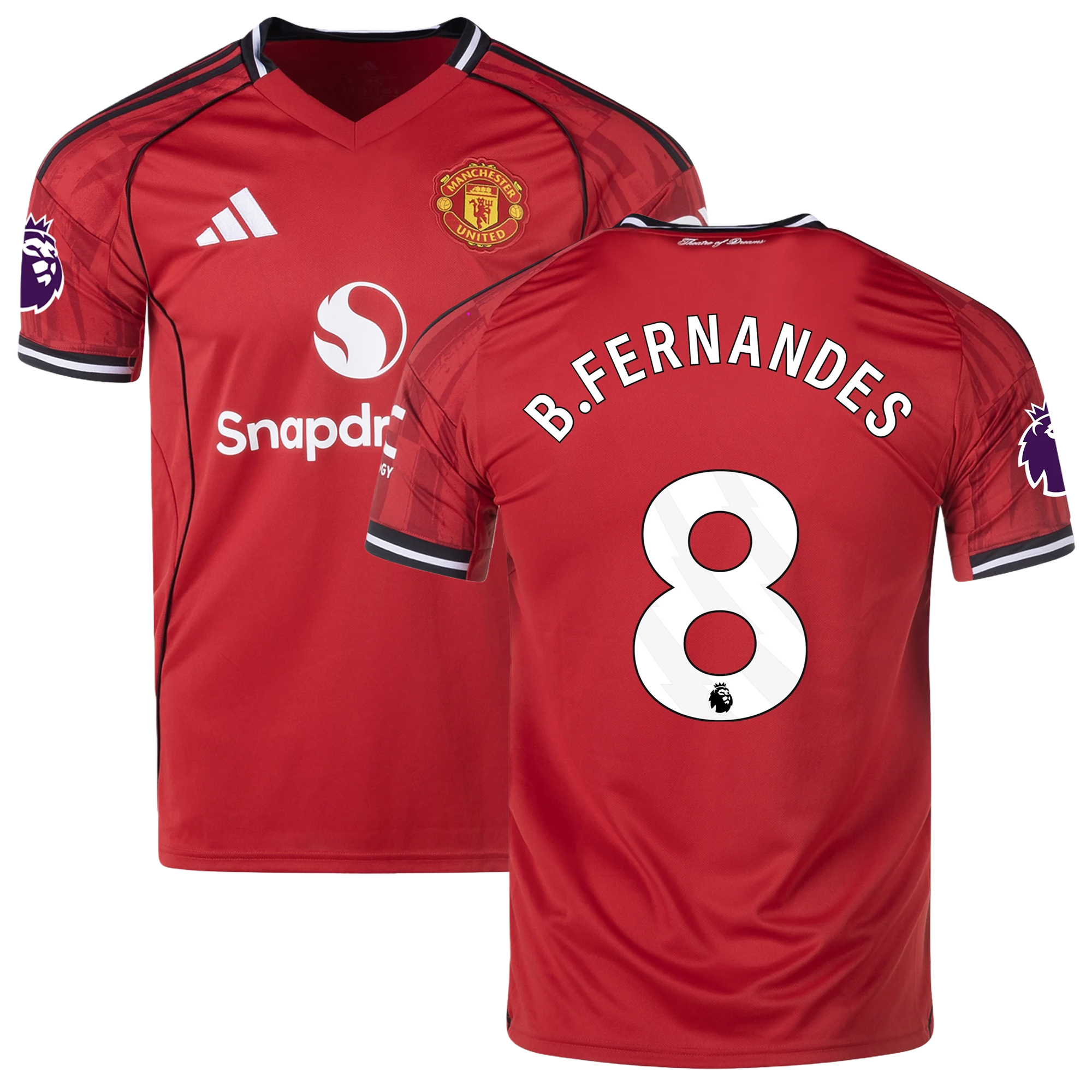 Mens 8 Bruno Fernandes Manchester United 2025-26 Home Jersey Football Shirt