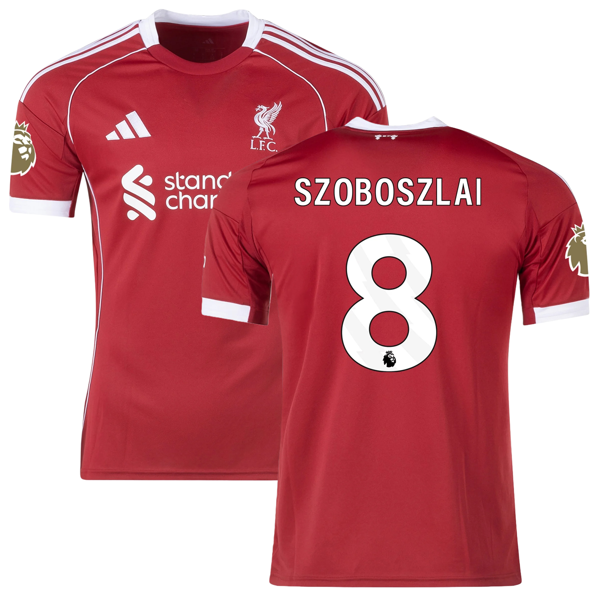 Mens 8 Dominik Szoboszlai Liverpool 2025-26Home Jersey Football Shirt