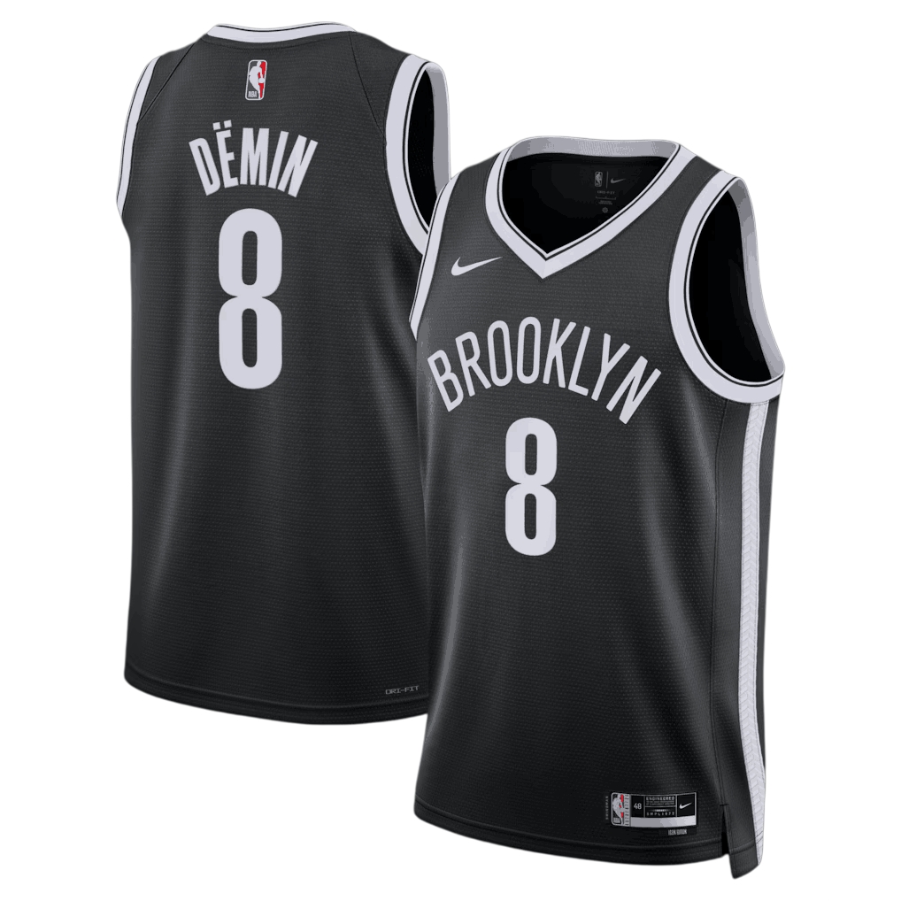 Men's Brooklyn Nets Jerseys #8 Egor Demin Basketball Jerseys