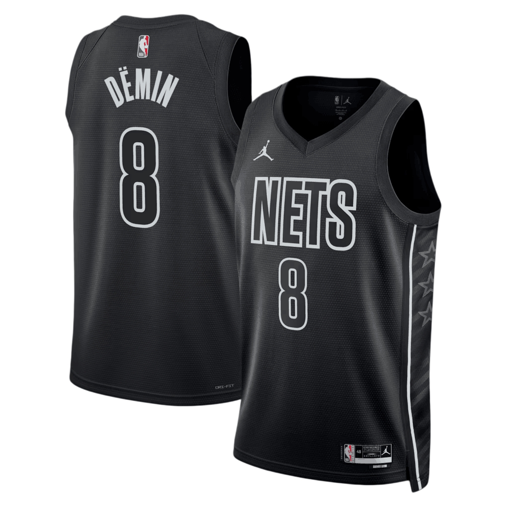 Men's Brooklyn Nets Jerseys #8 Egor Demin Basketball Jerseys