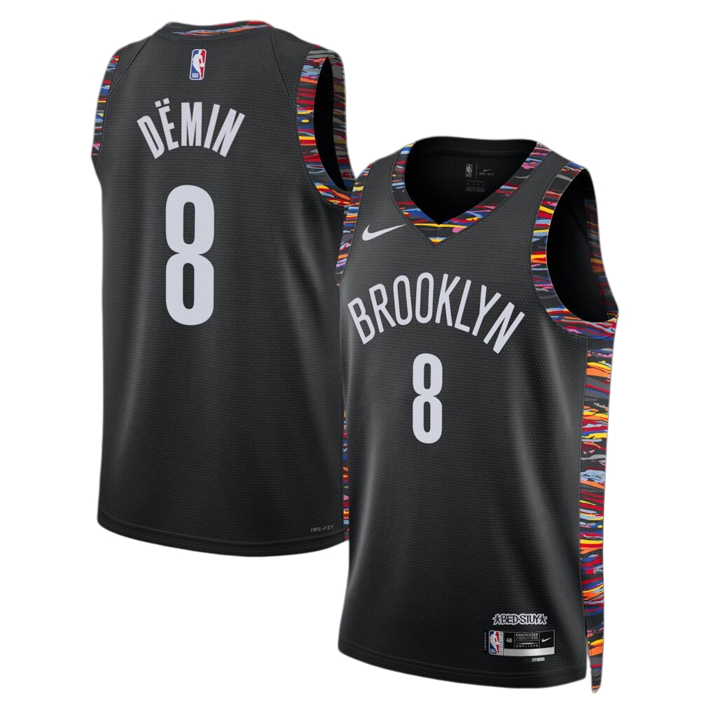 Men's Brooklyn Nets Jerseys #8 Egor Demin 25-26 City Edition Basketball Jerseys
