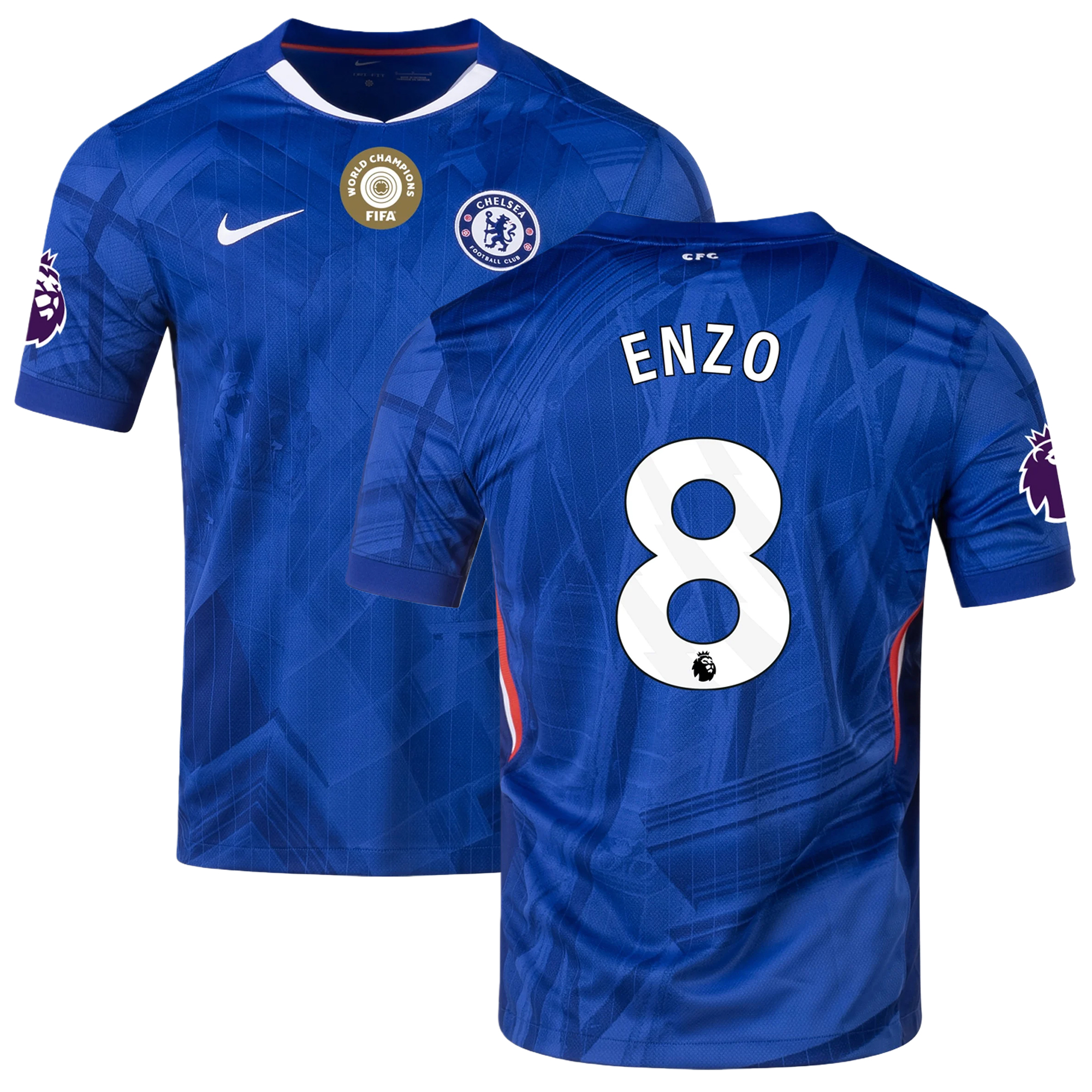 Mens 8 Enzo Fernández Chelsea Home Jersey 2025-26 Football Shirt