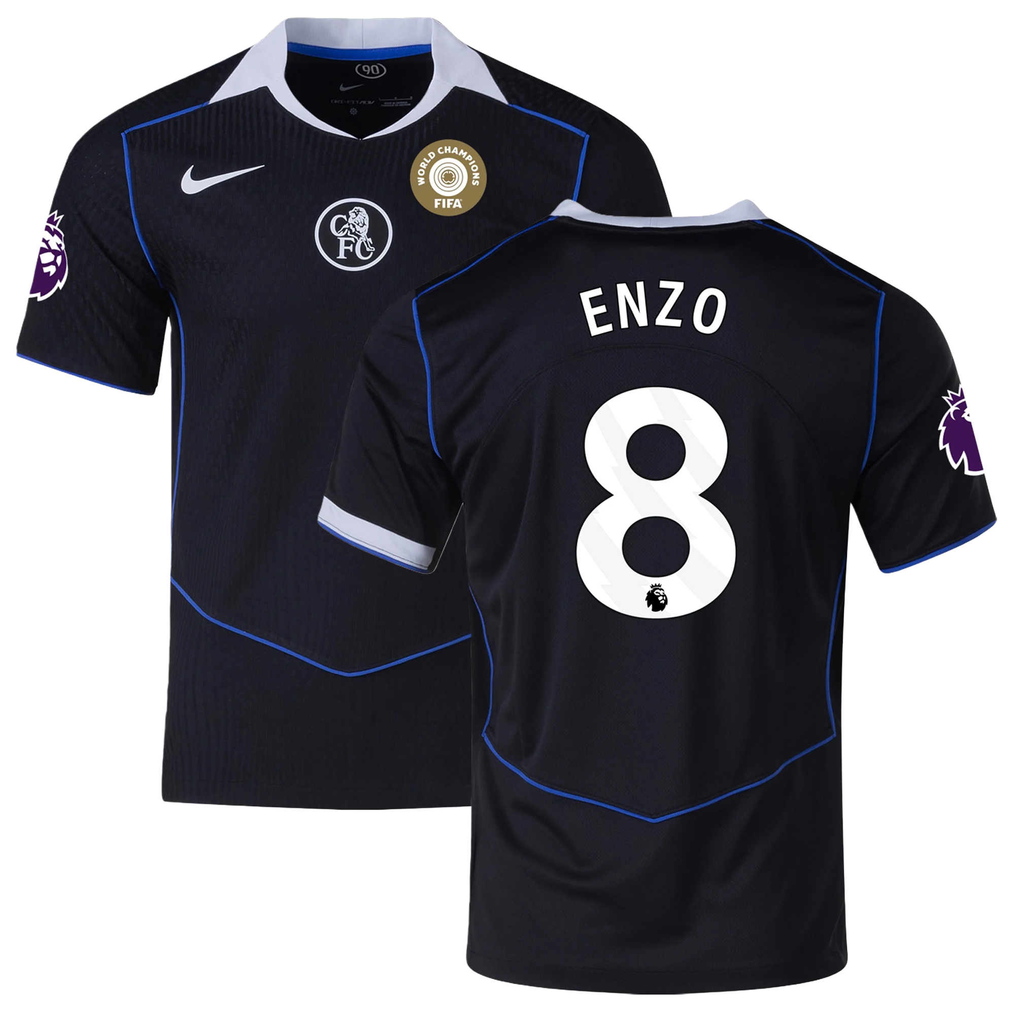 Mens 8 Enzo Fernández Chelsea Third Jersey 2025-26 Football Shirt