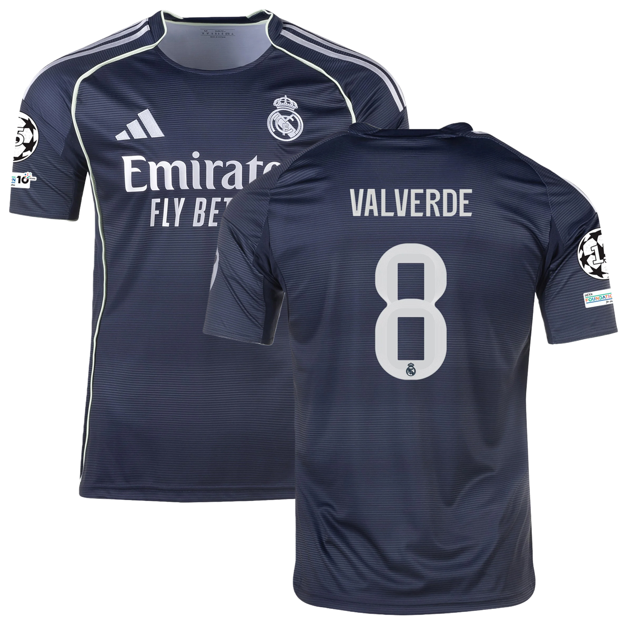 Mens 8 Federico Valverde Real Madrid 2025-26 Away Jersey Football Shirt