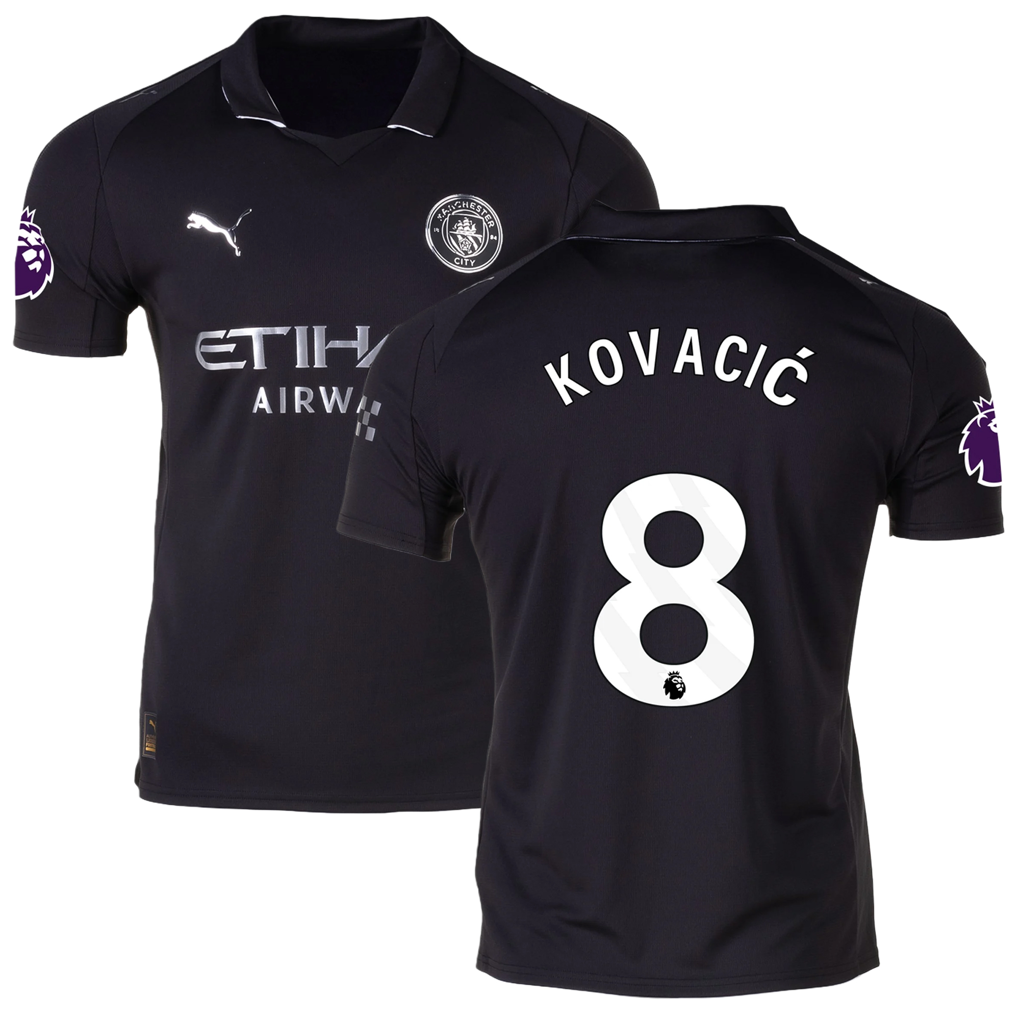 Mens 8 Mateo Kovačić Manchester City Away Jersey 2025-26 Football Shirt