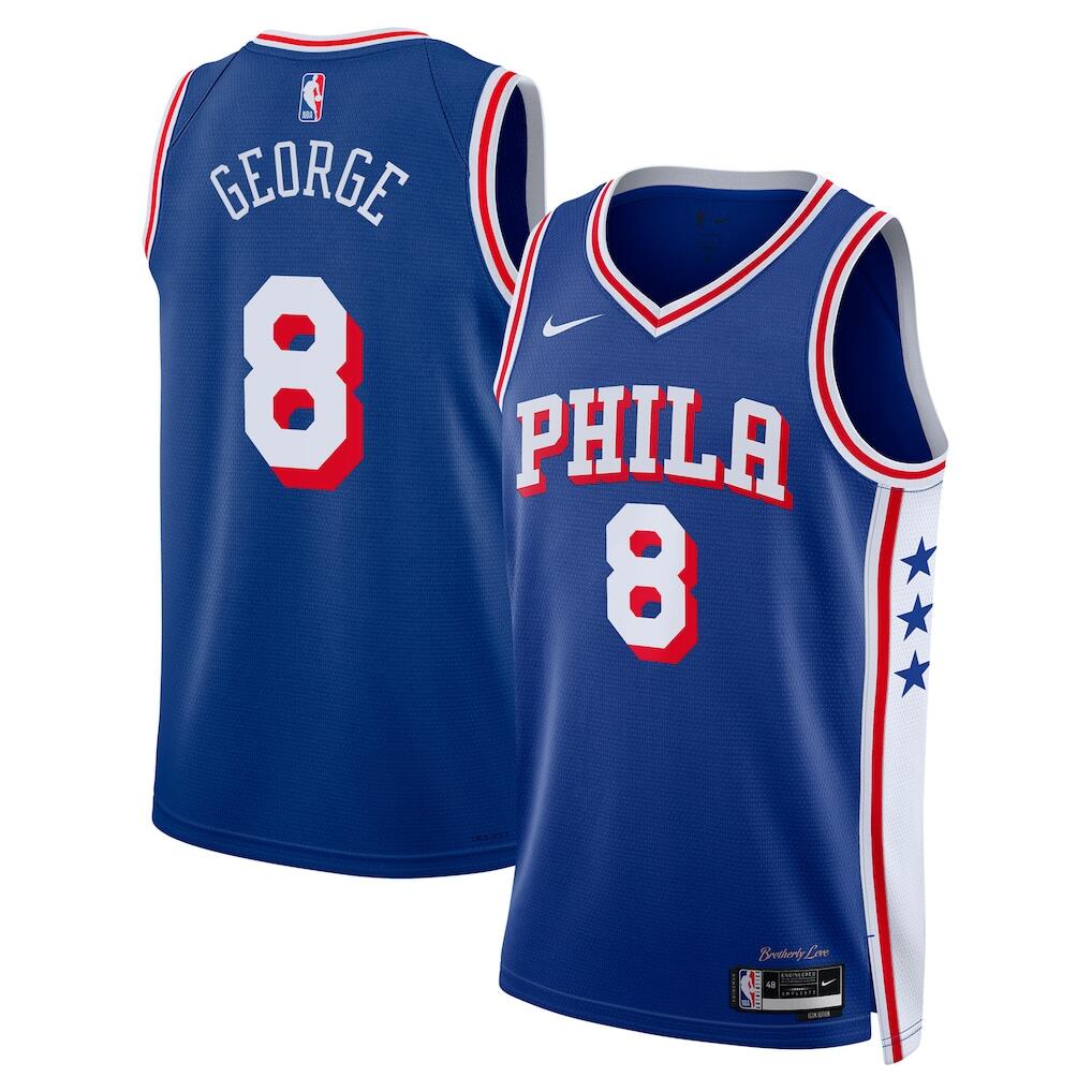 Men's Philadelphia 76ers Jerseys #8 Paul George Basketball Jerseys