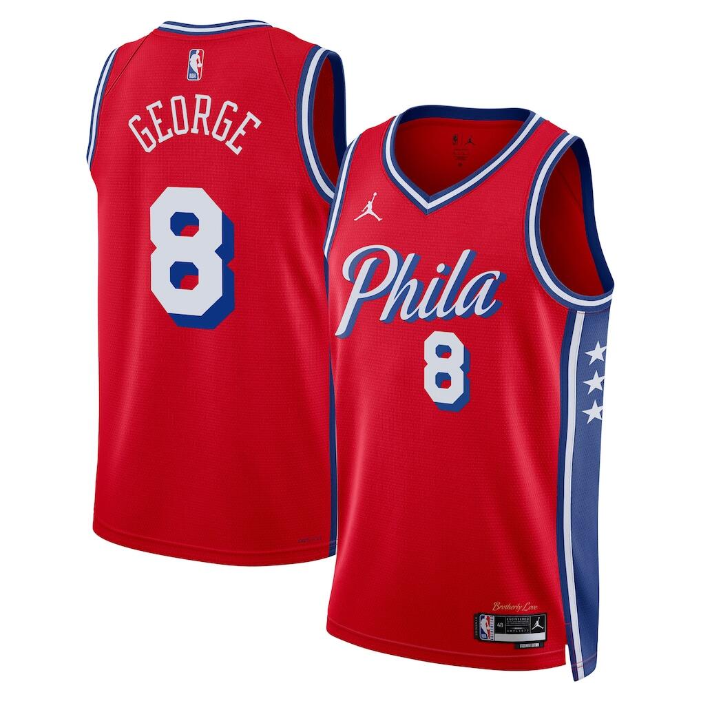 Men's Philadelphia 76ers Jerseys #8 Paul George Basketball Jerseys