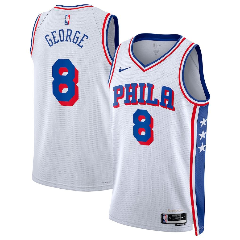 Men's Philadelphia 76ers Jerseys #8 Paul George Basketball Jerseys