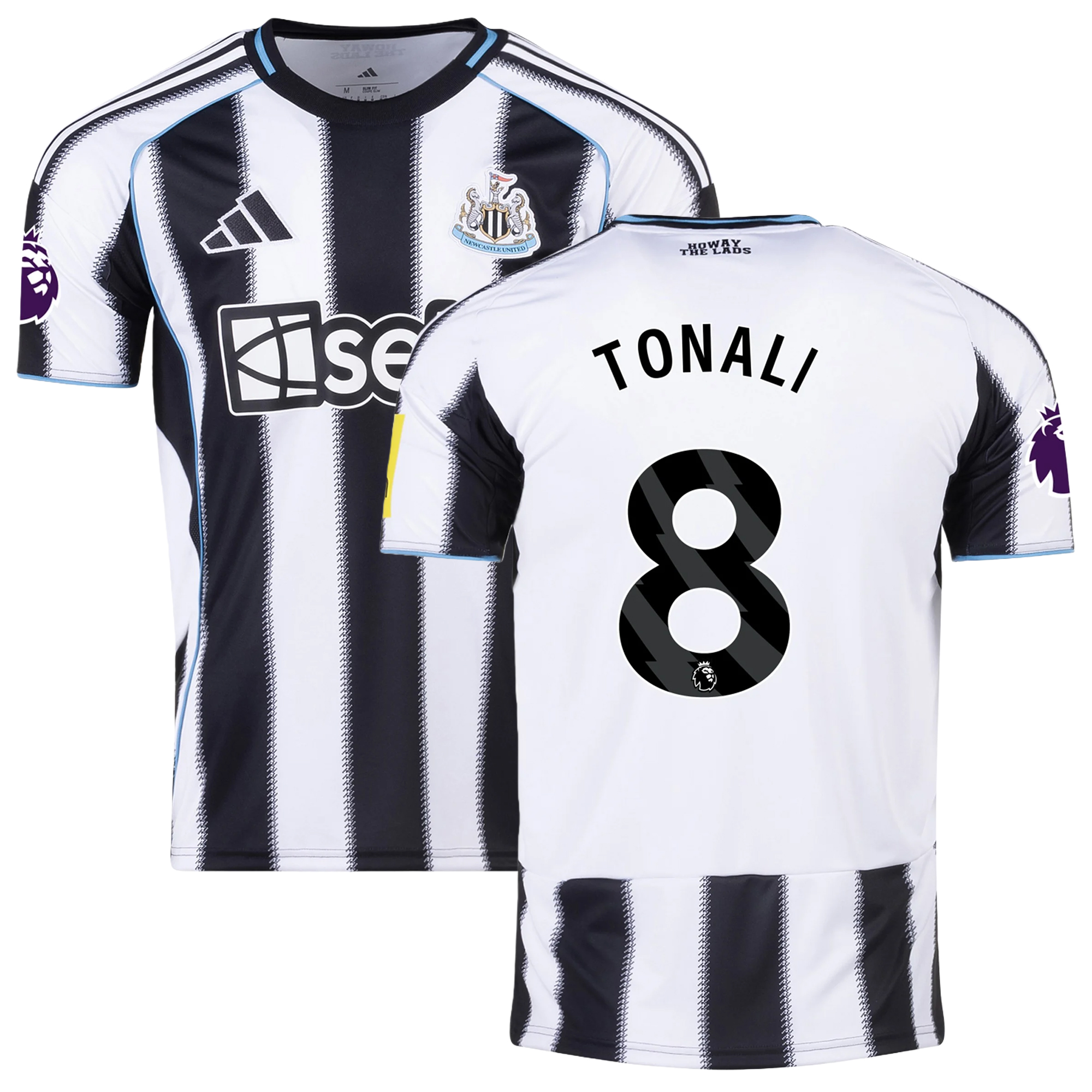 Mens 8 Sandro Tonali Newcastle Home Jersey 2025-26 Football Shirt
